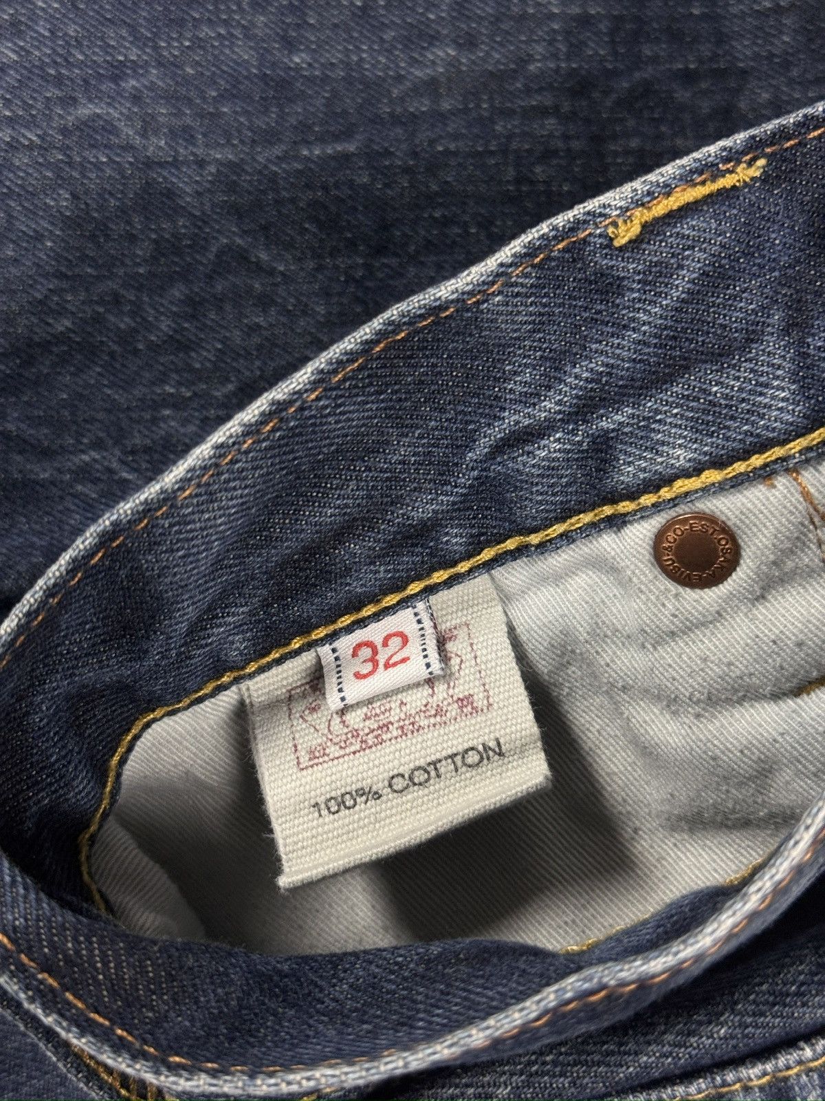 Evisu Evisu jeans daicock big logo black selvedge denim navy Size US 32 / EU 48 - 10 Thumbnail