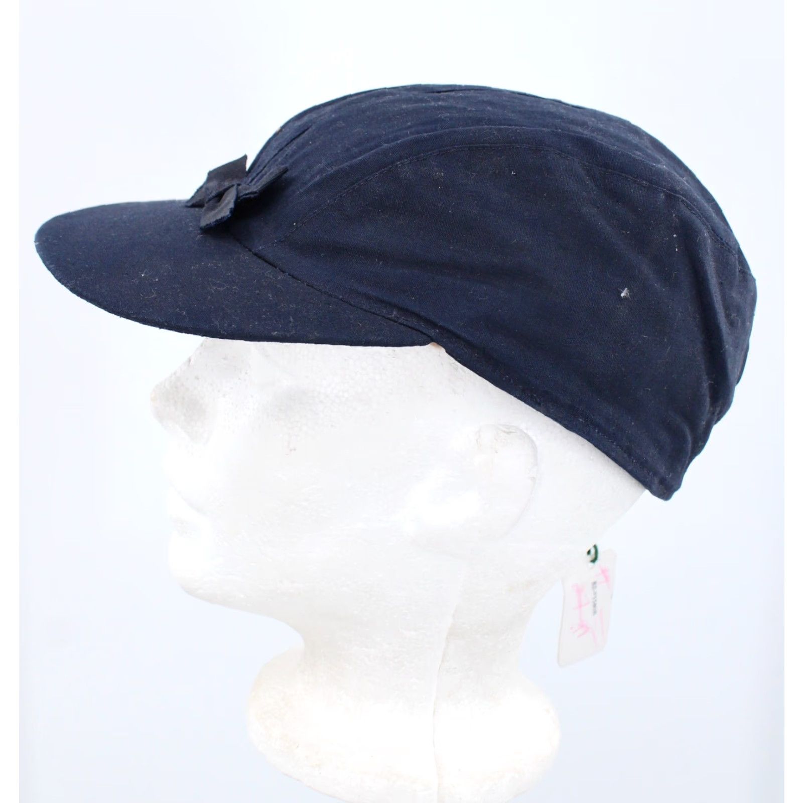 Vintage NOS 1930s Navy Blue Cotton Cap Sz 7 1/4 Men’s Cap 30s Hat Vintage Navy Blue Cotton Cap 30s Men’s Size ONE SIZE - 3 Thumbnail