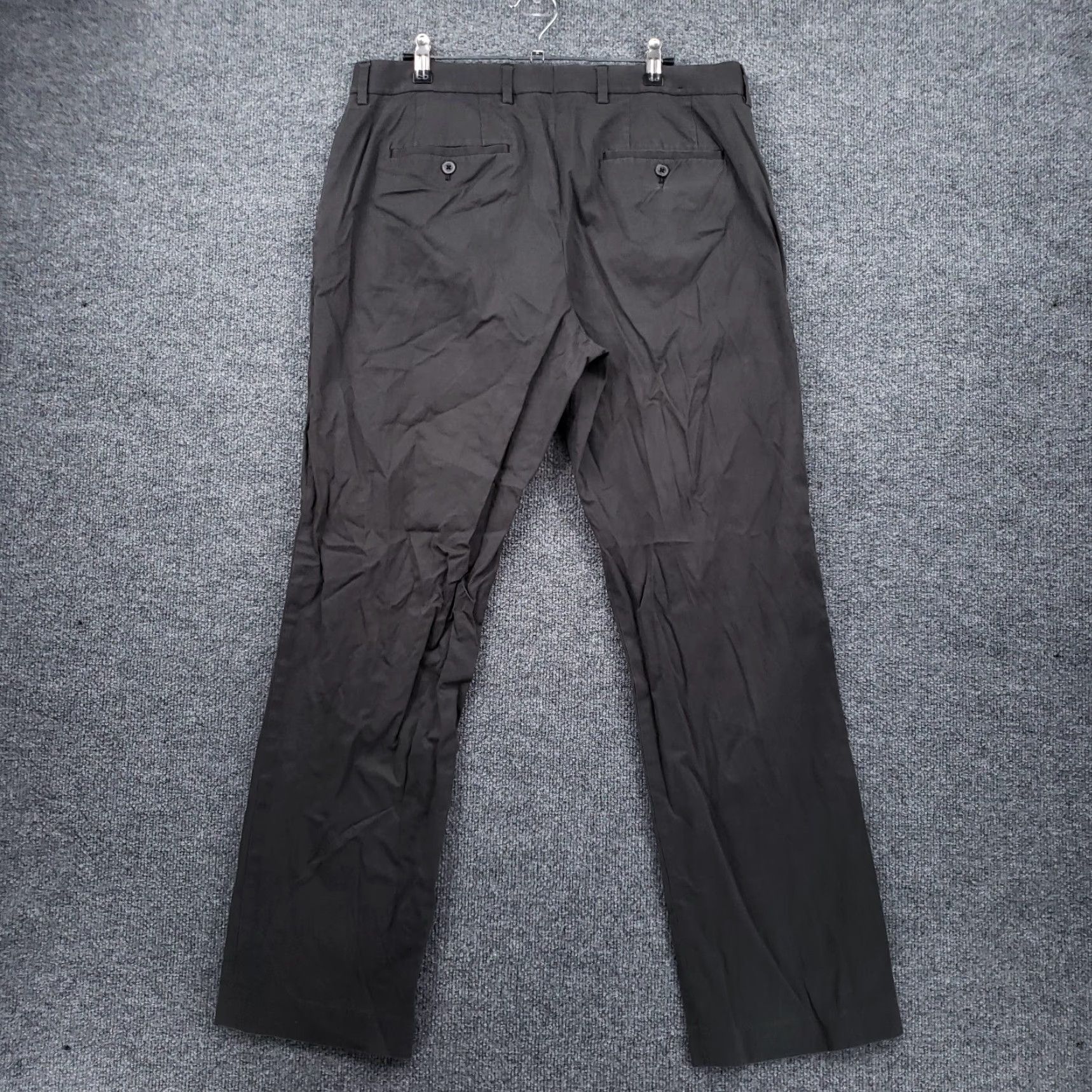 Express Express Pants Mens 34X32 Gray Producer Chino Mid Rise Straight Flat Front Size US 34 / EU 50 - 2 Thumbnail