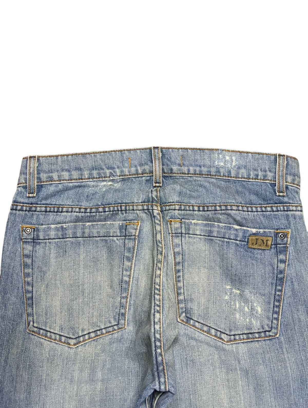 Japanese Brand Vintage Japanese Brand Blue Wash Distressed Flare Jeans Size US 30 / EU 46 - 8 Thumbnail
