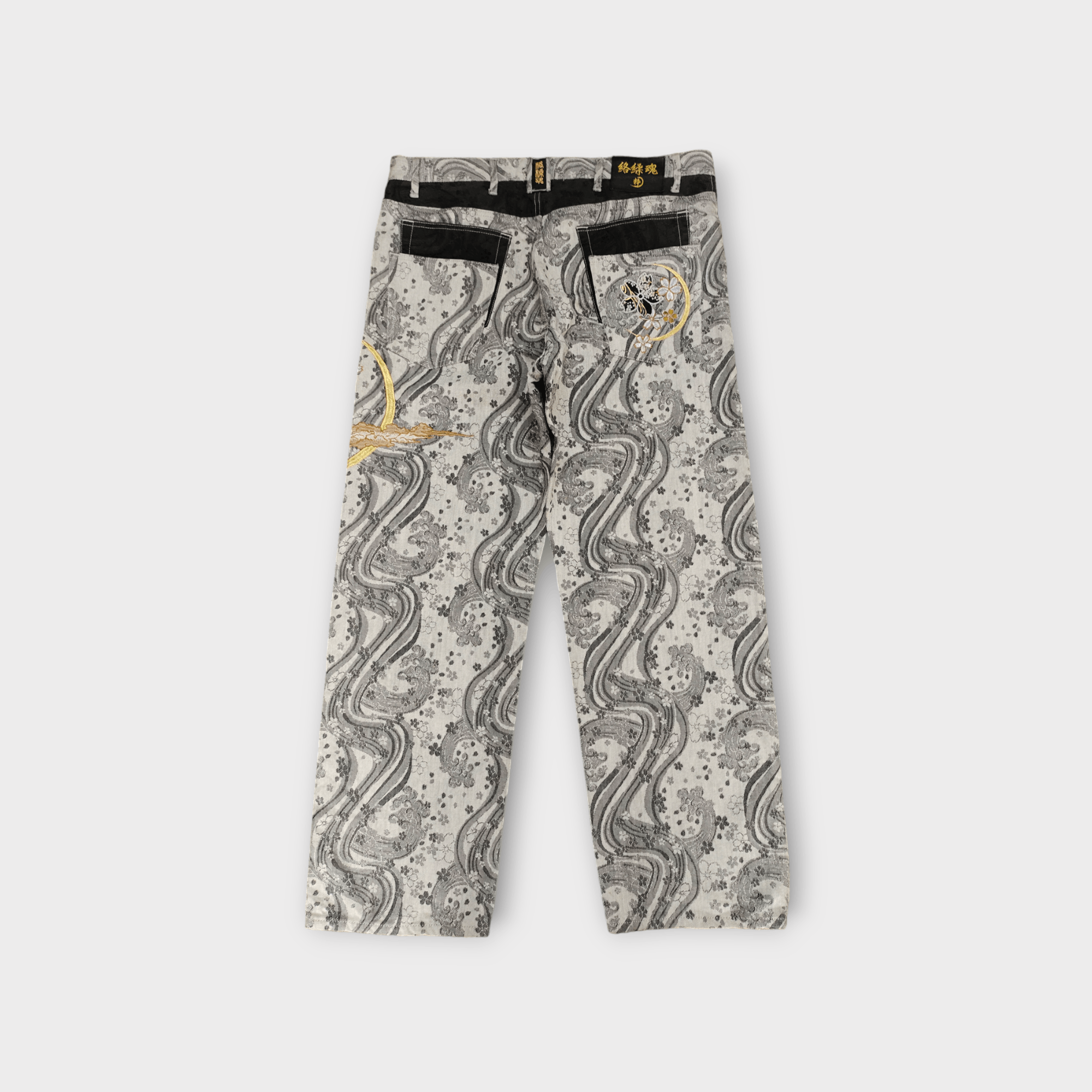 Karakuri Tamashii OG Karakuri Tamashi Sakura & Great Wave Embroider Baggy Jean Size US 39 - 11 Thumbnail