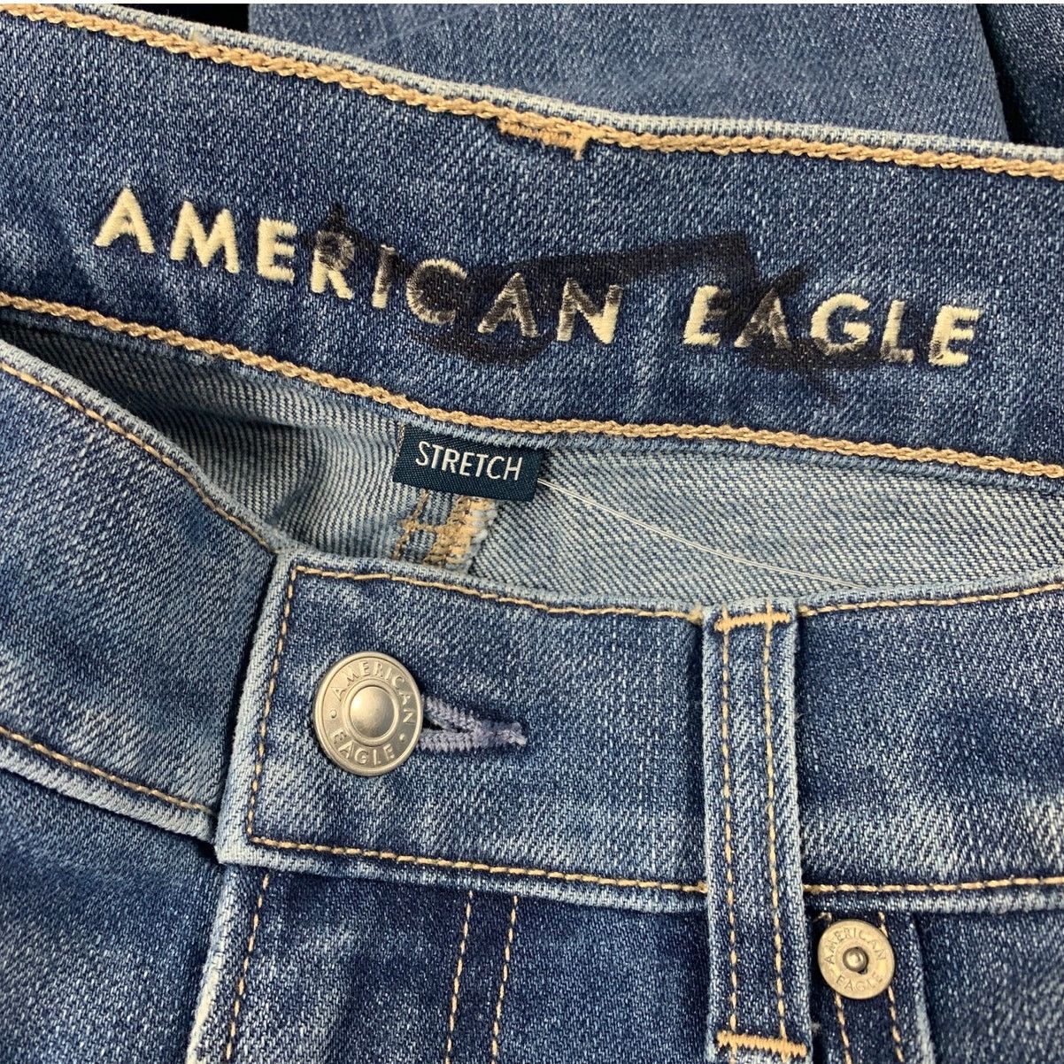 American Eagle Outfitters New American Eagle Womens Size 6 Stovepipe Denim Blue Jeans Size 28" / US 6 / IT 42 - 5 Thumbnail
