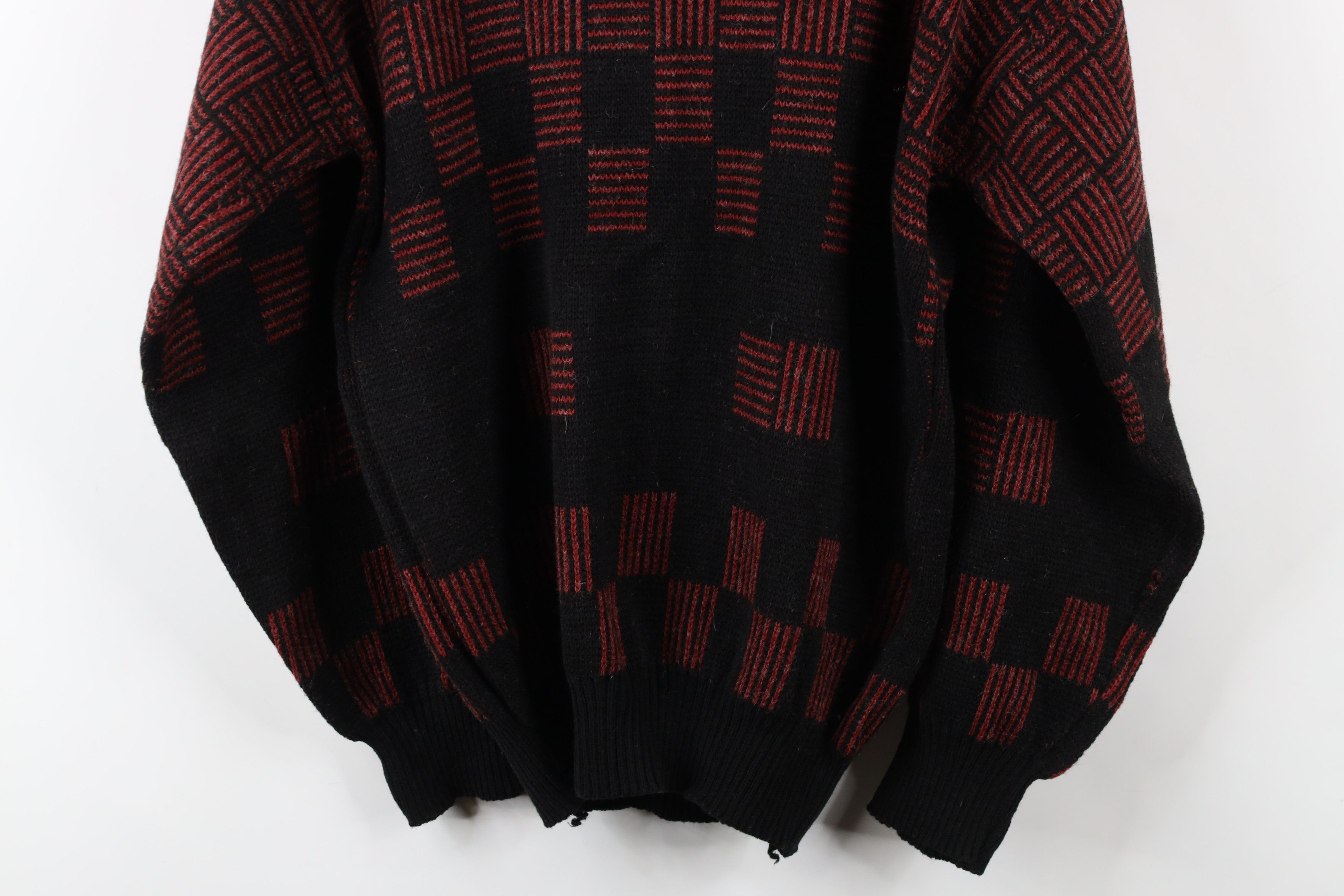 Vintage Vintage 90s Coogi Style Wool Blend Checkered Knit Sweater Size US L / EU 52-54 / 3 - 12 Thumbnail