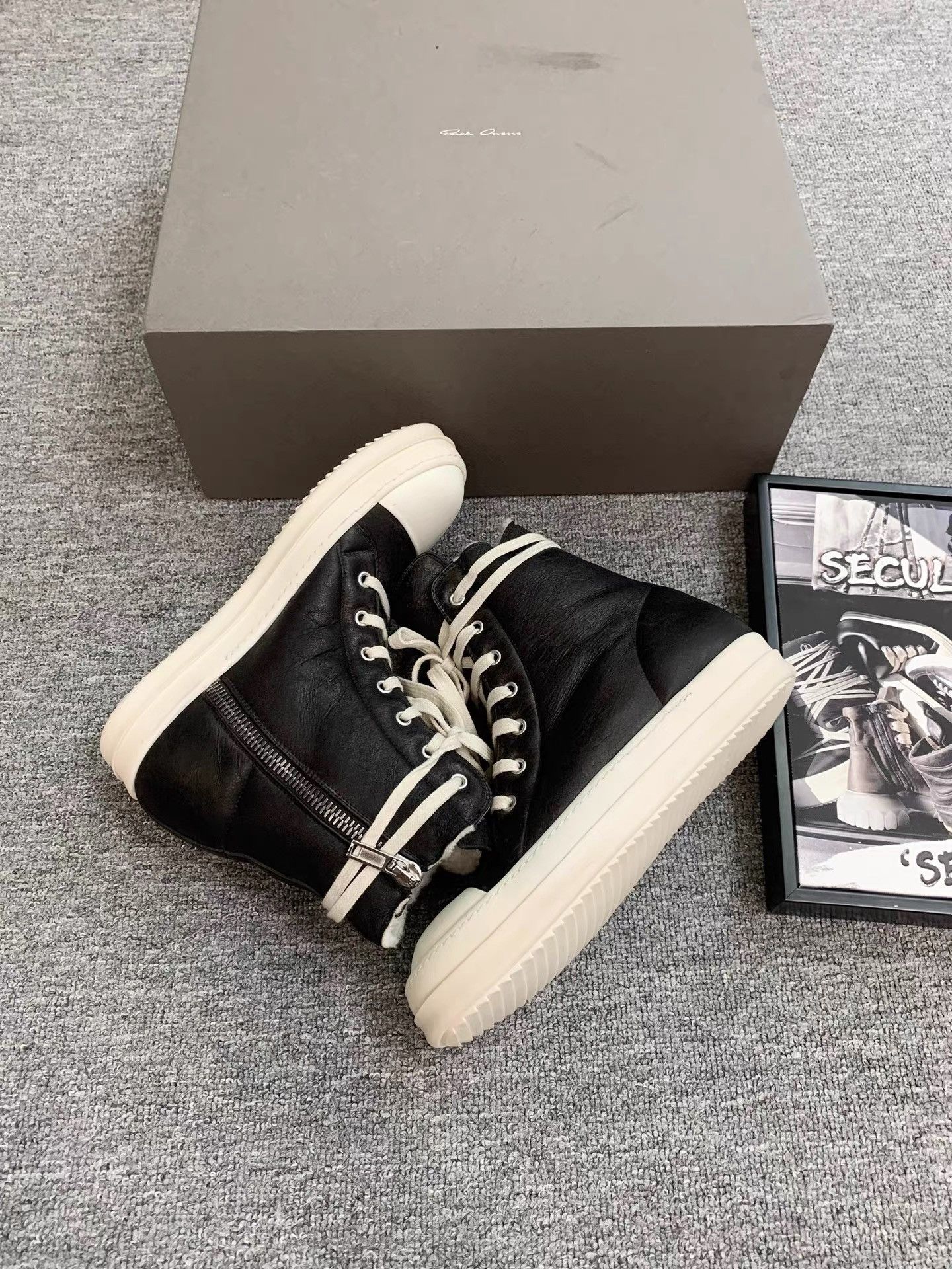 Rick Owens Rick Owens 17FW Mainline Leather Ramones K34 Size US 6 / EU 39 - 5 Thumbnail