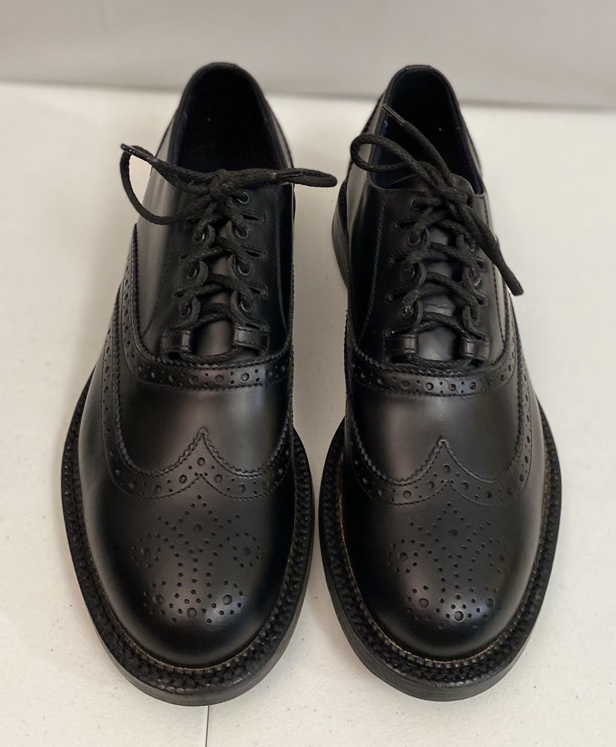 Dsquared2 Dsquared2 🇮🇹 Black Leather Wingtip Handmade Brogue 10 NEW Size US 10 / EU 43 - 3 Thumbnail