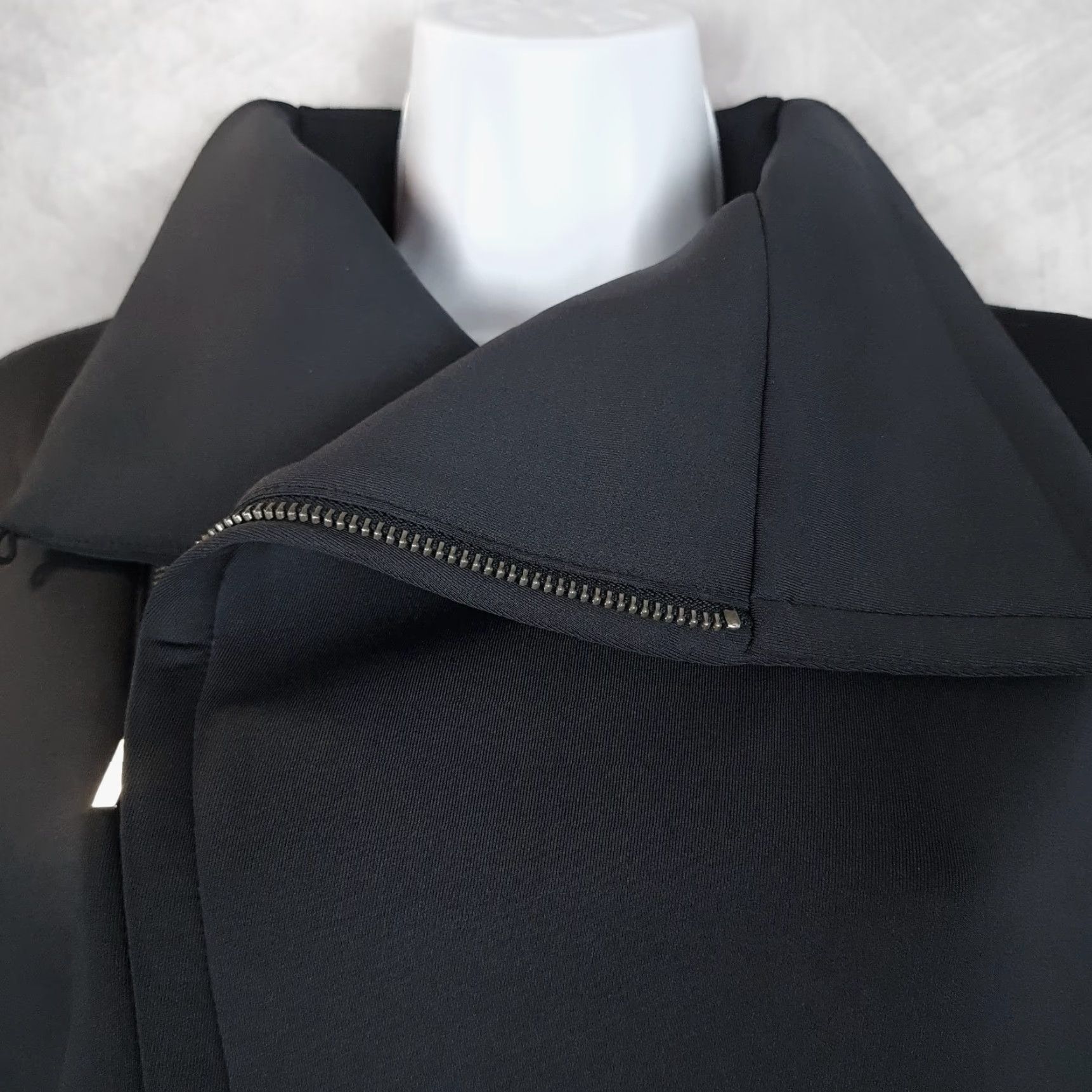 Vintage VINTAGE ADAY Up In The Air Jacket Womens XS Blue Scuba Asymmetrical Zip Biker Jacket Size XS / US 0-2 / IT 36-38 - 3 Thumbnail