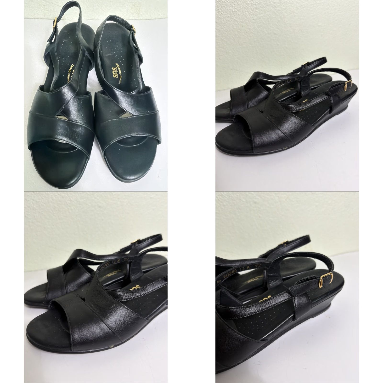 SAS SAS Women's Caress Sandal Open Toe Leather Slingback Black Size 12m Size US 12 / IT 42 - 8 Thumbnail