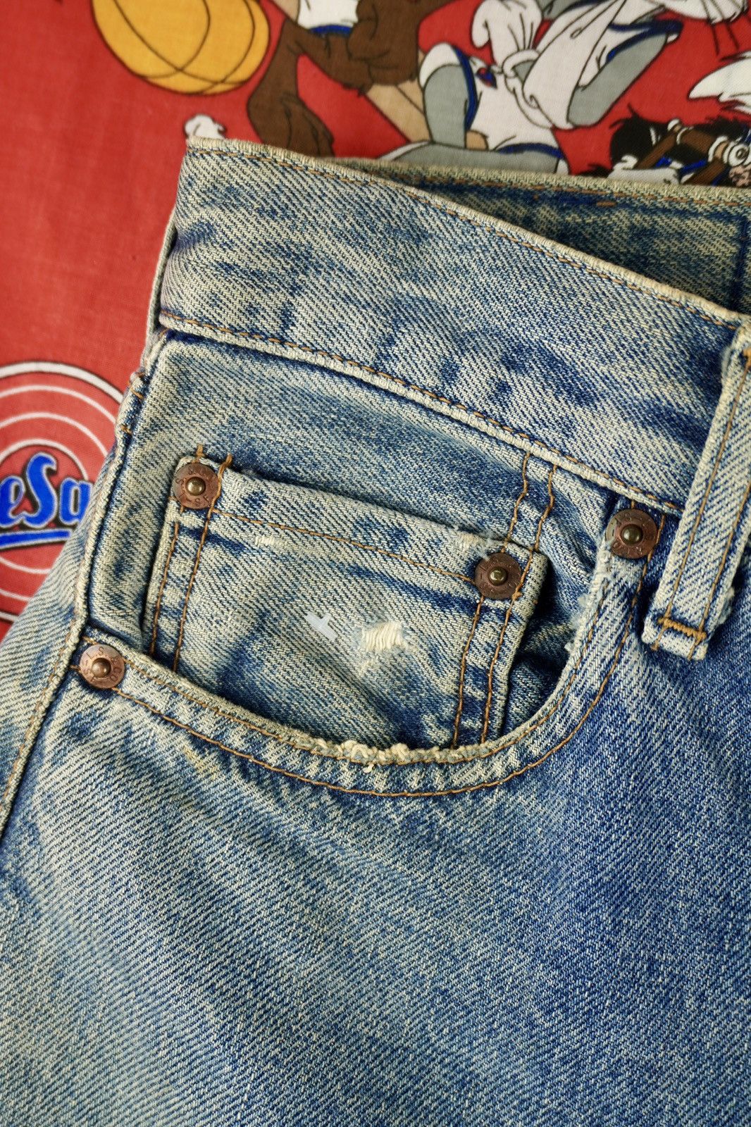Levi's Vtg levis 551z 90s Big E Japan Made Selvedge Distressed Size US 30 / EU 46 - 15 Thumbnail