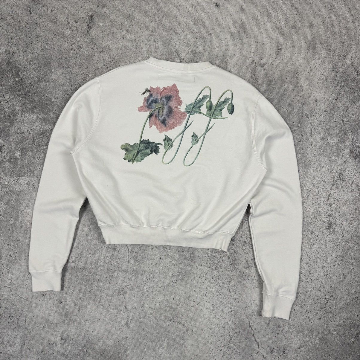 Off-White Off-White Floral Motif Crewneck Sweatshirt Size XS / US 0-2 / IT 36-38 - 1 Thumbnail