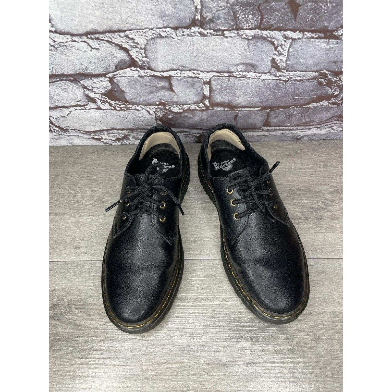 Dr. Martens DR MARTENS Air Wair ZAVALALO Unisex Black Leather Shoes Wome Size US 7 / IT 37 - 5 Thumbnail