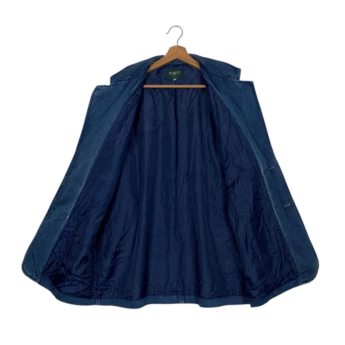 Vintage 90's F.CONCEPT Blue Indigo Blazer Casual Jacket #2741-C123 Size US M / EU 48-50 / 2 - 11 Thumbnail