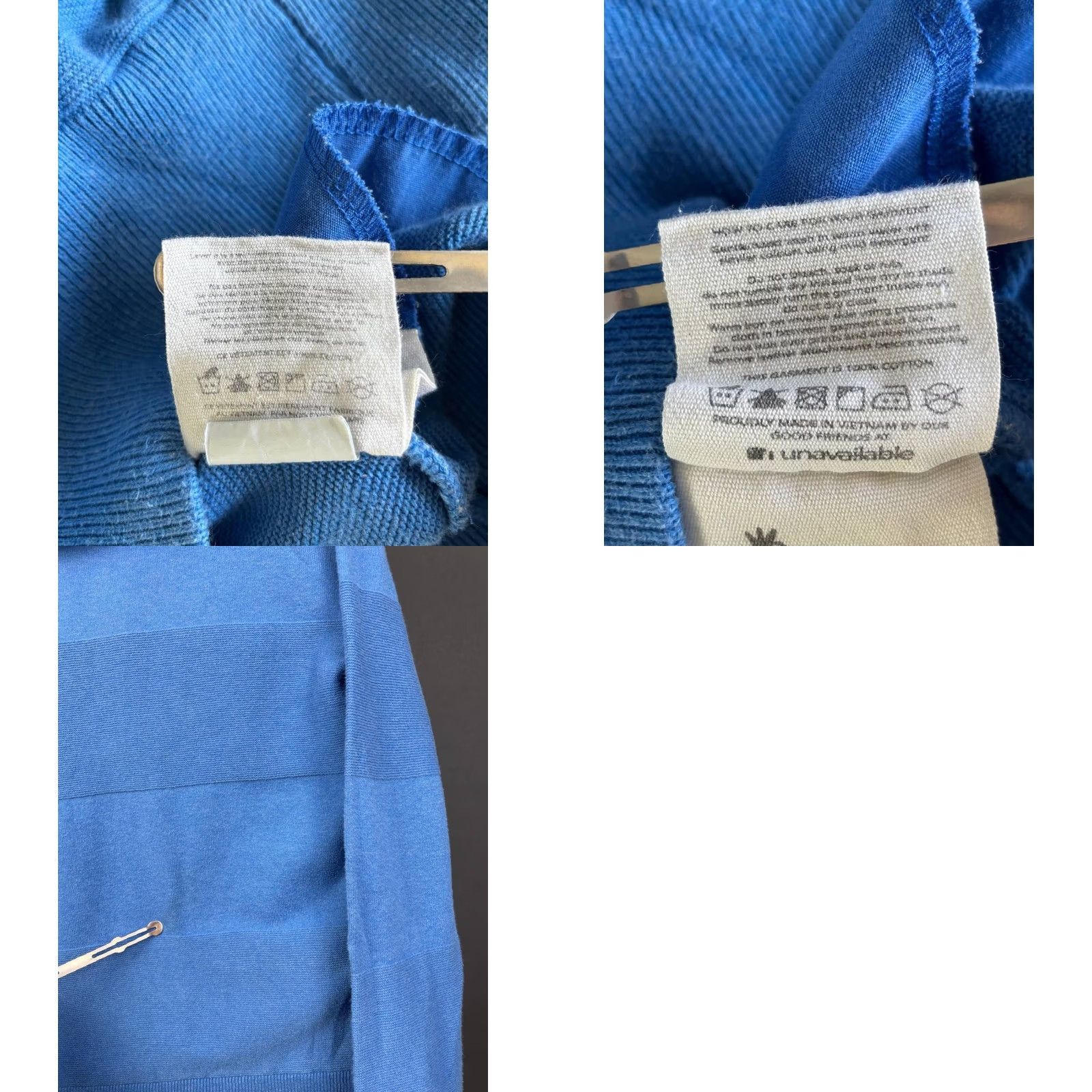 Marshall Artist Marshall Artist Cardigan Pullover Blue Hooded Men’s Size M Cardigan Sweater Cotton Short Sleeve, Blue, Mens Size US M / EU 48-50 / 2 - 8 Thumbnail