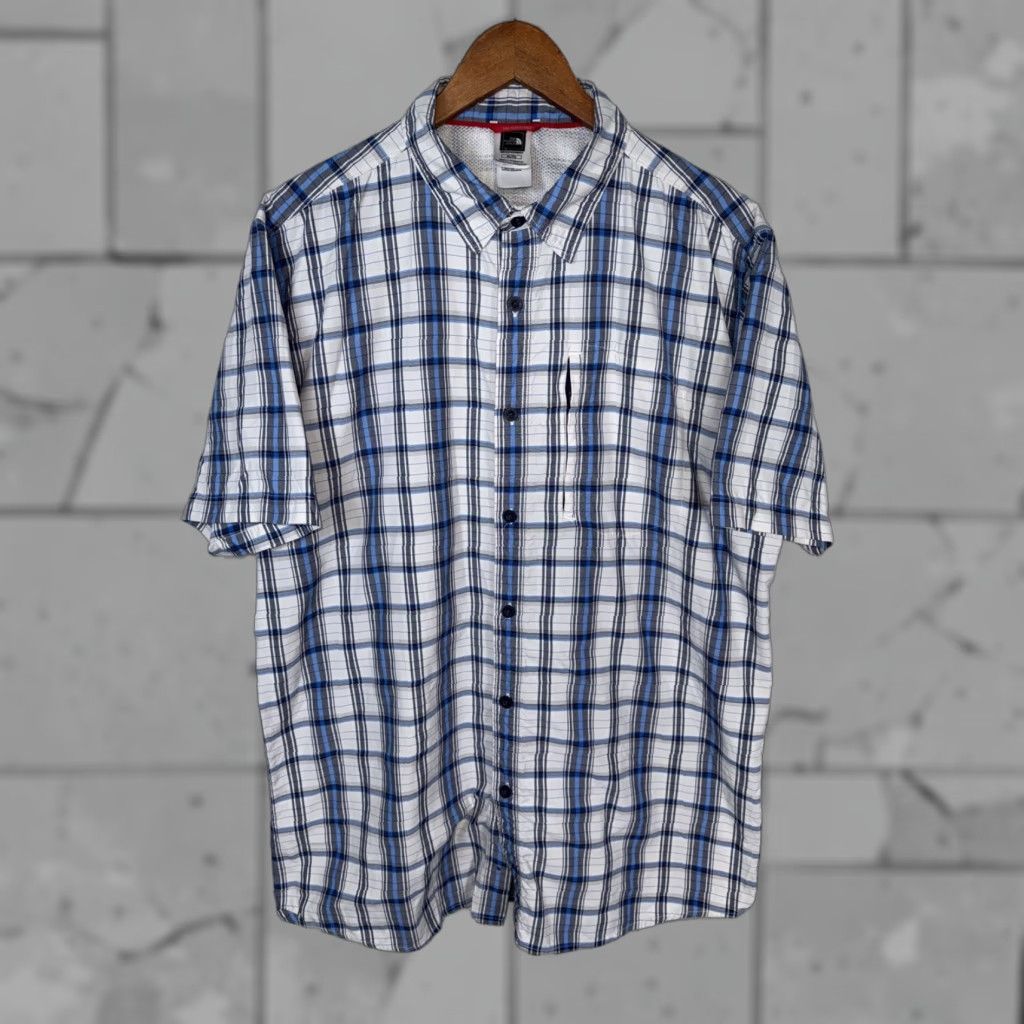 The North Face NORTH FACE blue Plaid Ventilated Hiking Shirt Mens XL Size US XL / EU 56 / 4 - 1 Thumbnail