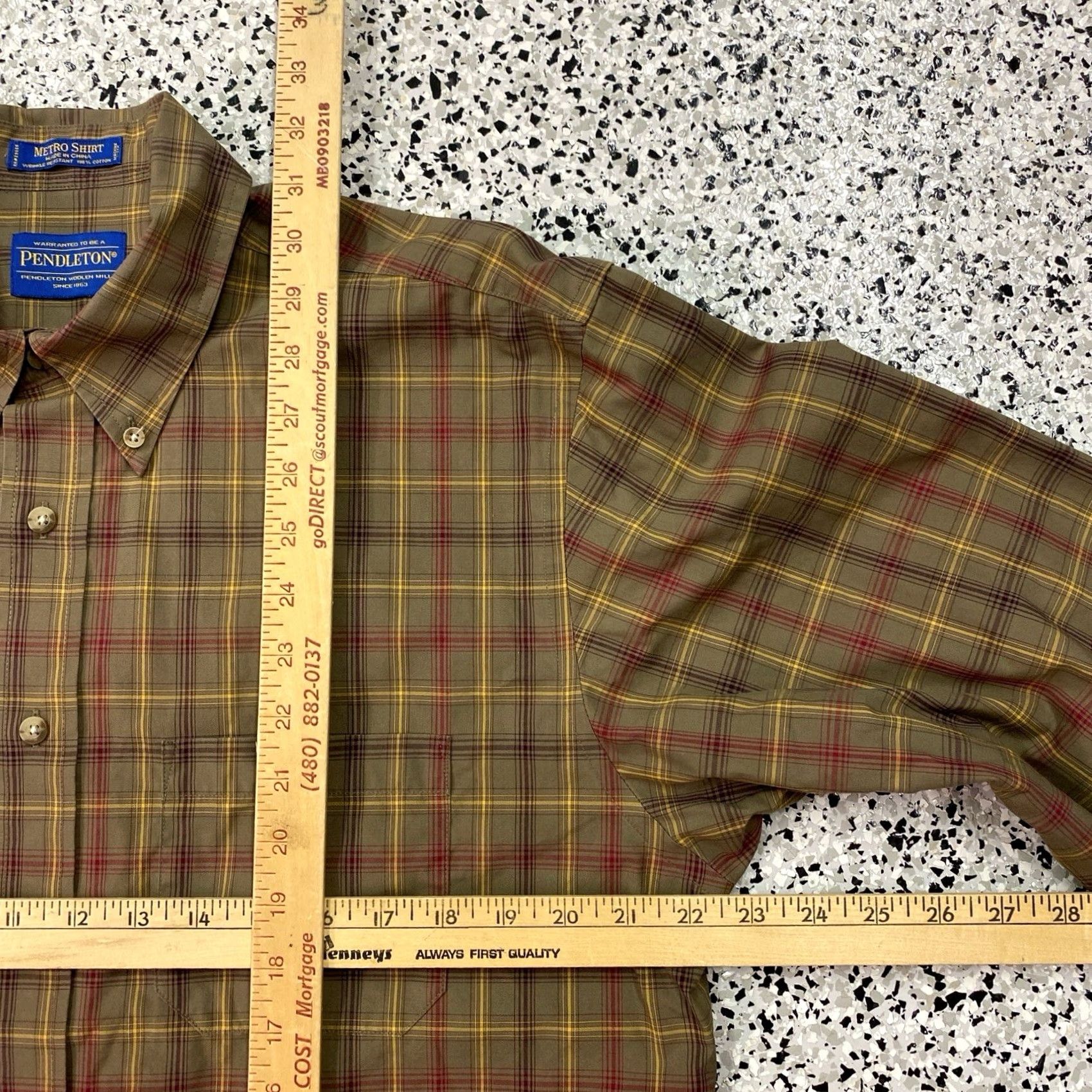 Pendleton Pendleton Metro Shirt Plaid Button-Down Front Wrinkle Resistant Men’s Large Size US L / EU 52-54 / 3 - 3 Thumbnail