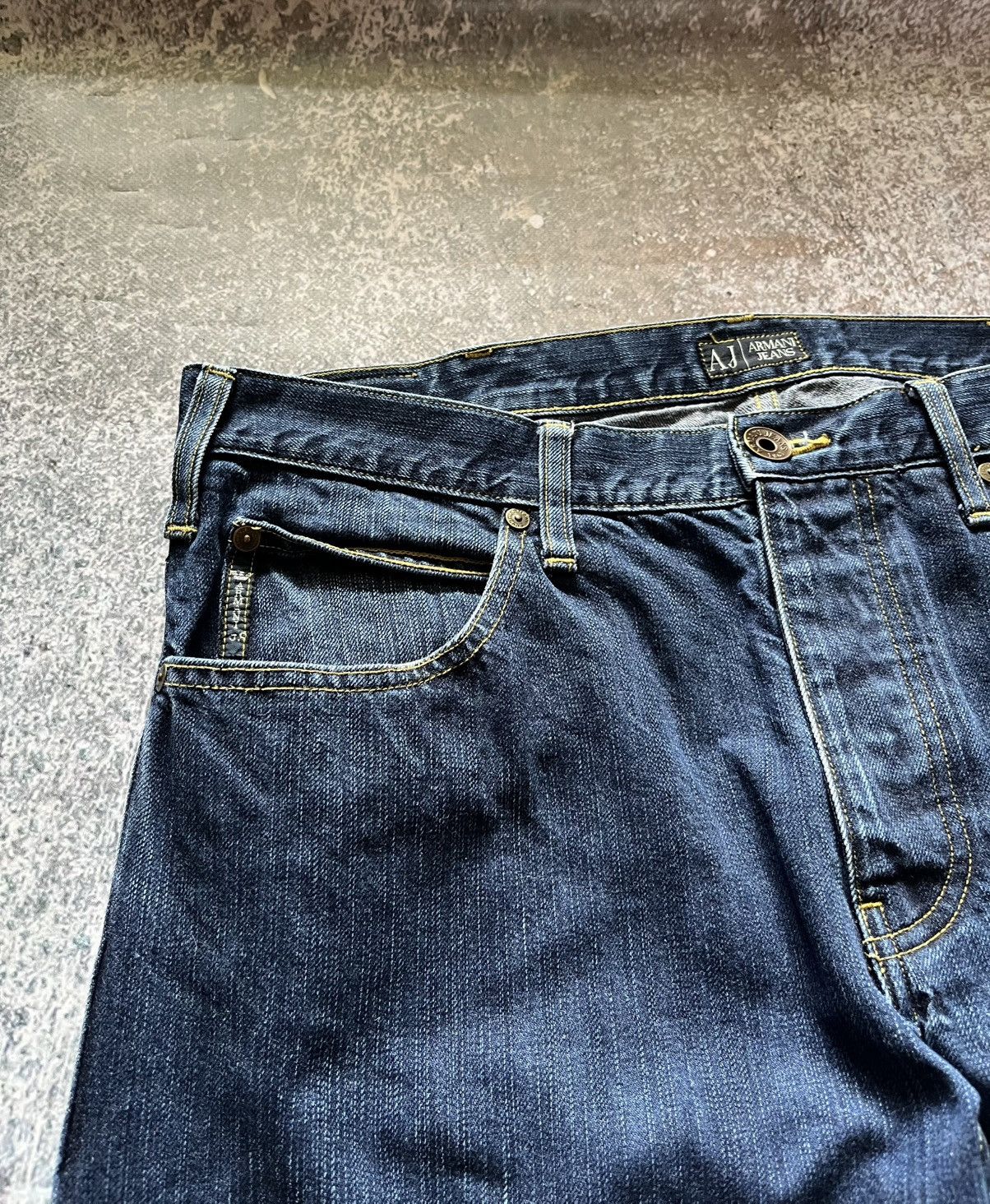 Giorgio Armani Armani small metal logo Baggy Y2K streetwear denim jeans Size US 36 / EU 52 - 8 Thumbnail
