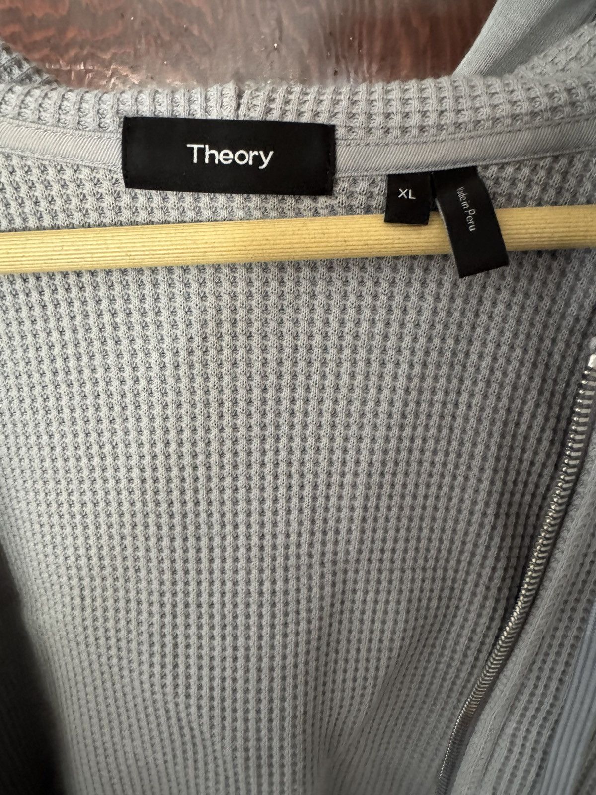 Theory Waffle-Knit Zip Sweater in Organic Cotton Size US XL / EU 56 / 4 - 4 Thumbnail