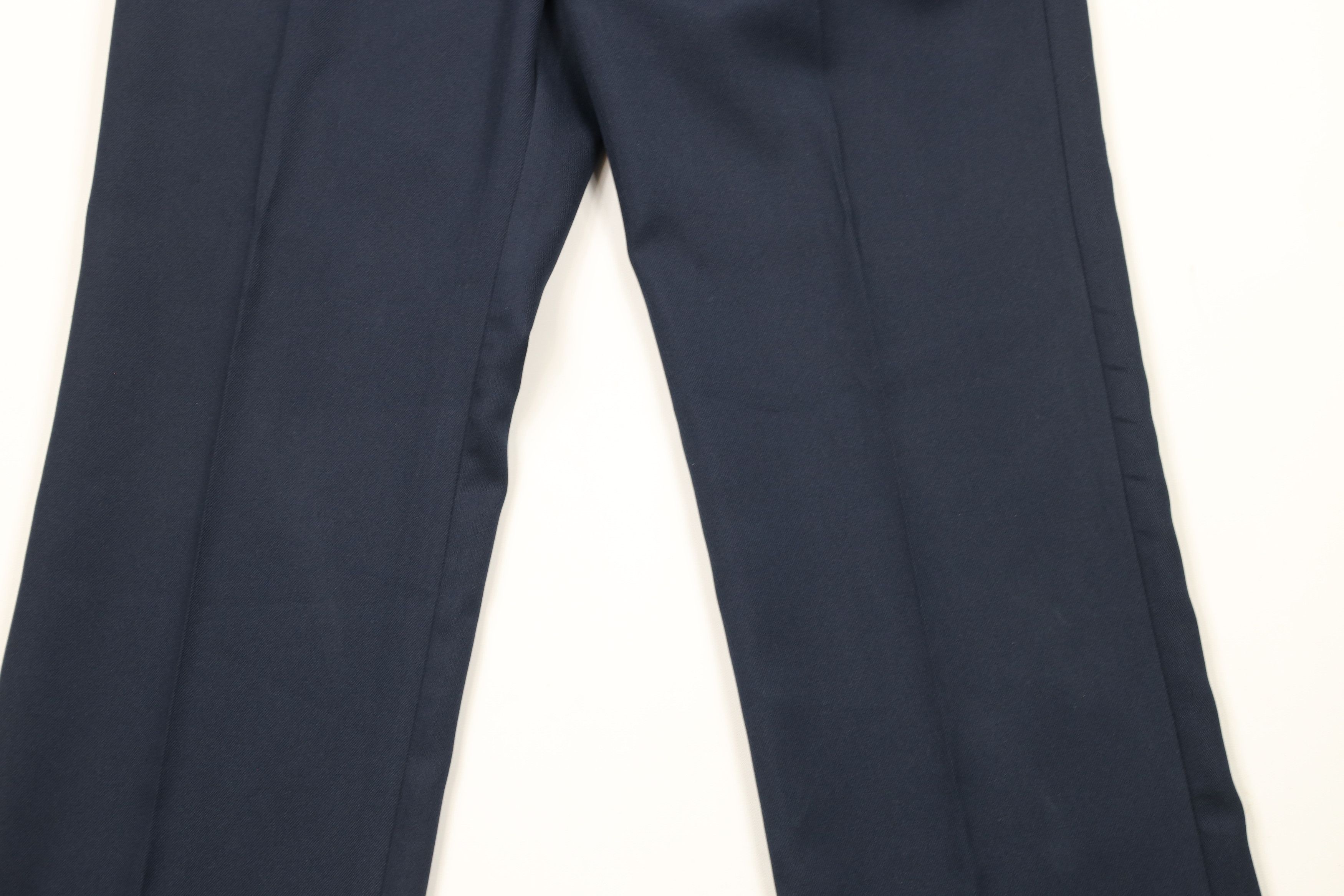 Vintage Vintage 90s Streetwear Knit Flared Wide Leg Chino Pants Navy Size US 32 / EU 48 - 3 Thumbnail