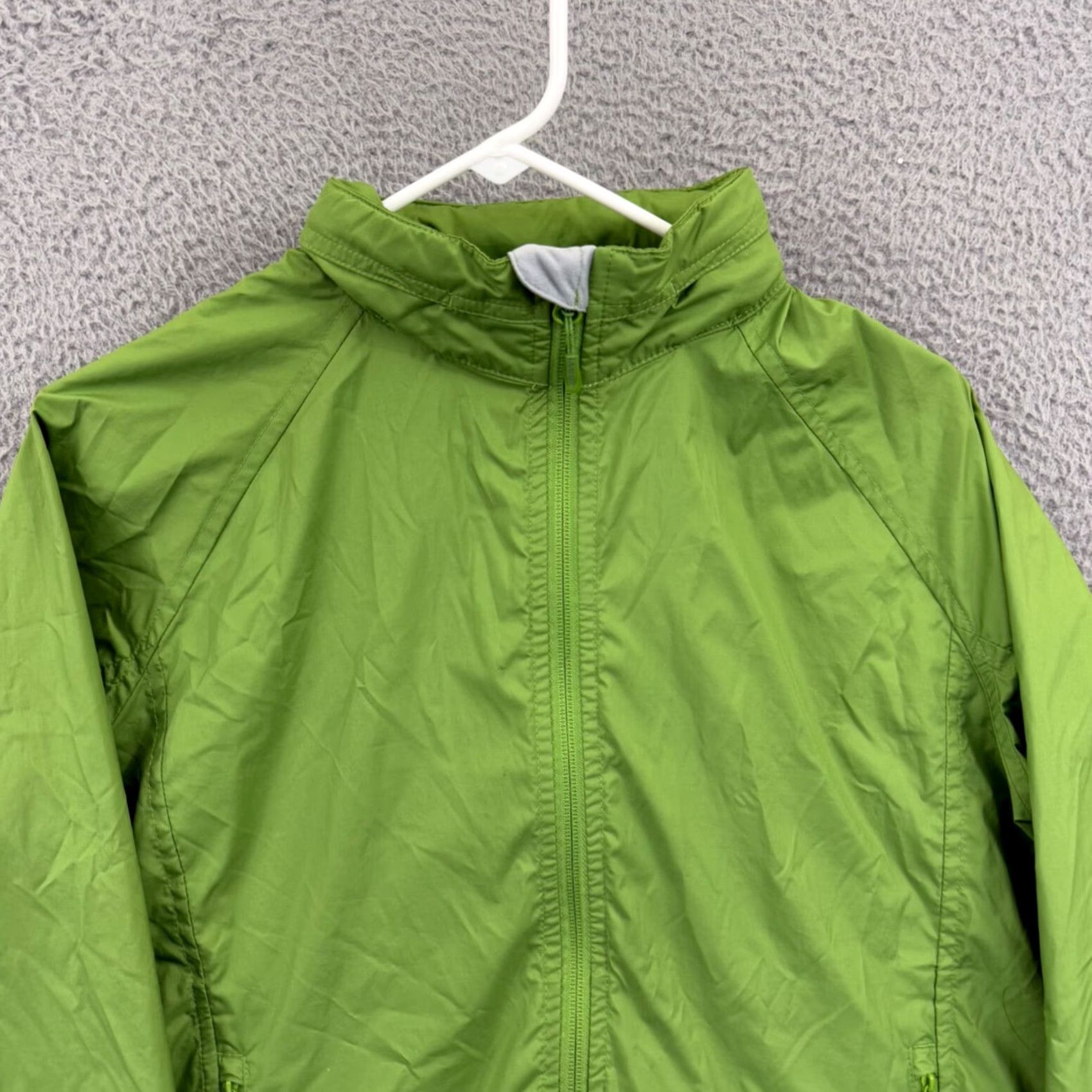 Vintage LL Bean Jacket Womens Medium Green Lightweight Hooded Windbreaker Nylon Full Zip Size M / US 6-8 / IT 42-44 - 3 Thumbnail