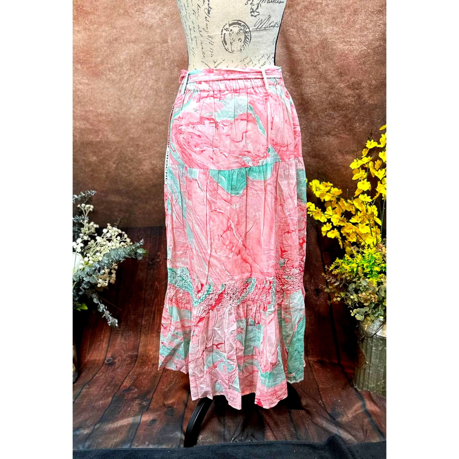 Other St Roche Selma Midi Skirt Pink Marbled size M Size 30" / US 8 / IT 44 - 3 Thumbnail