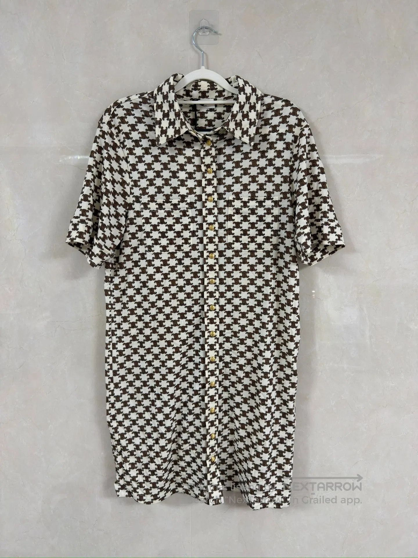 Celine CELINE Monogrammed Printed Dress| Size M / US 6-8 / IT 42-44 - 1 Thumbnail