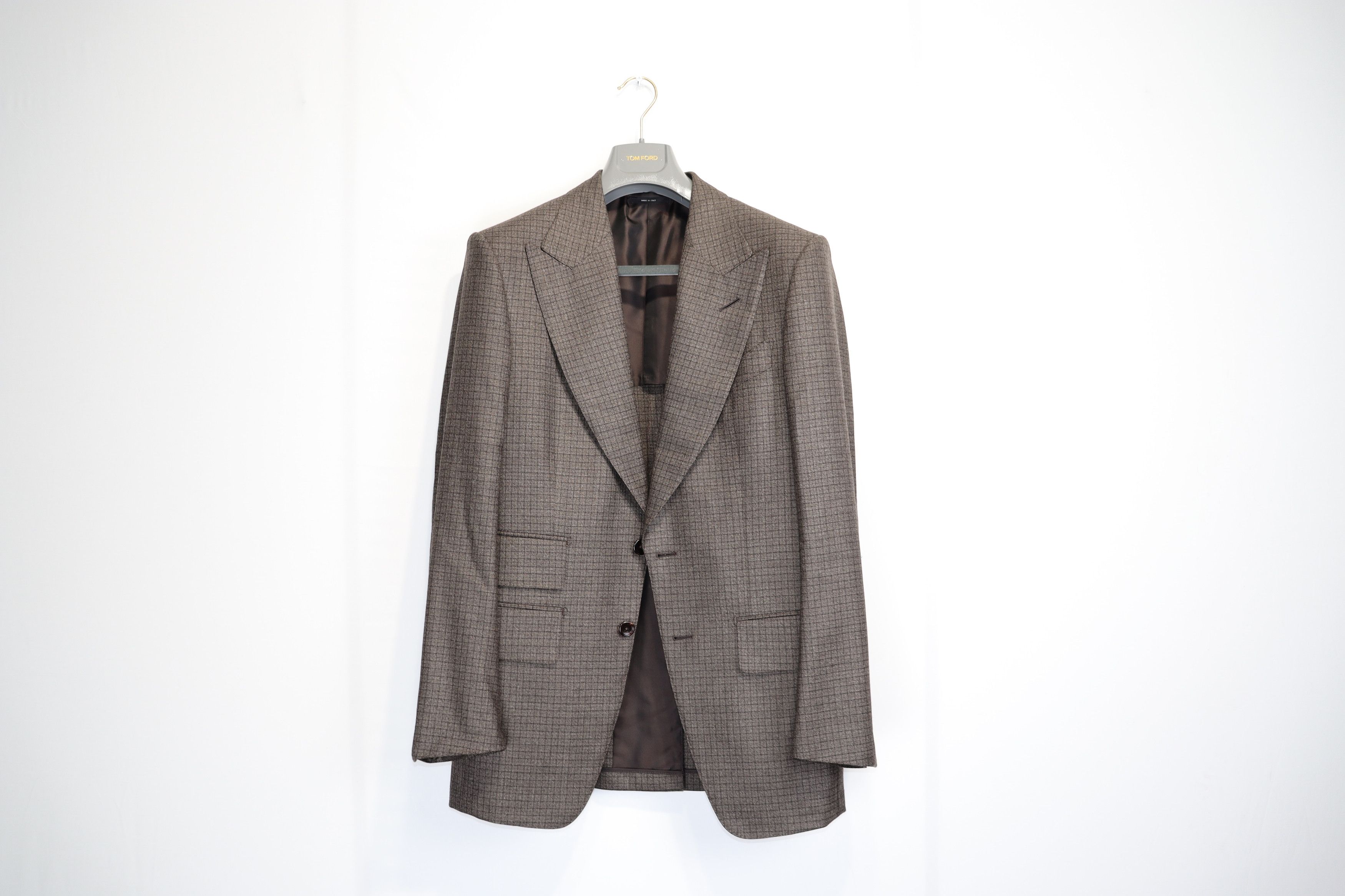 image of Tom Ford O1Rshd1 Houndstooth Atticus Blazer Jacket In Brown, Men's (Size Small)