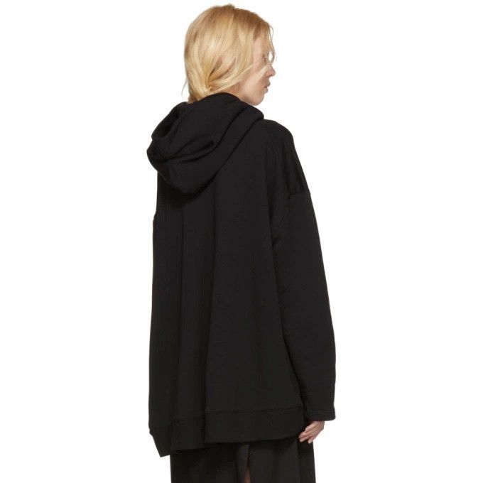 Ann Demeulemeester Ann Demeulemeester Black Tony Cold Shoulder Hoodie Size US XL / EU 56 / 4 - 13 Thumbnail