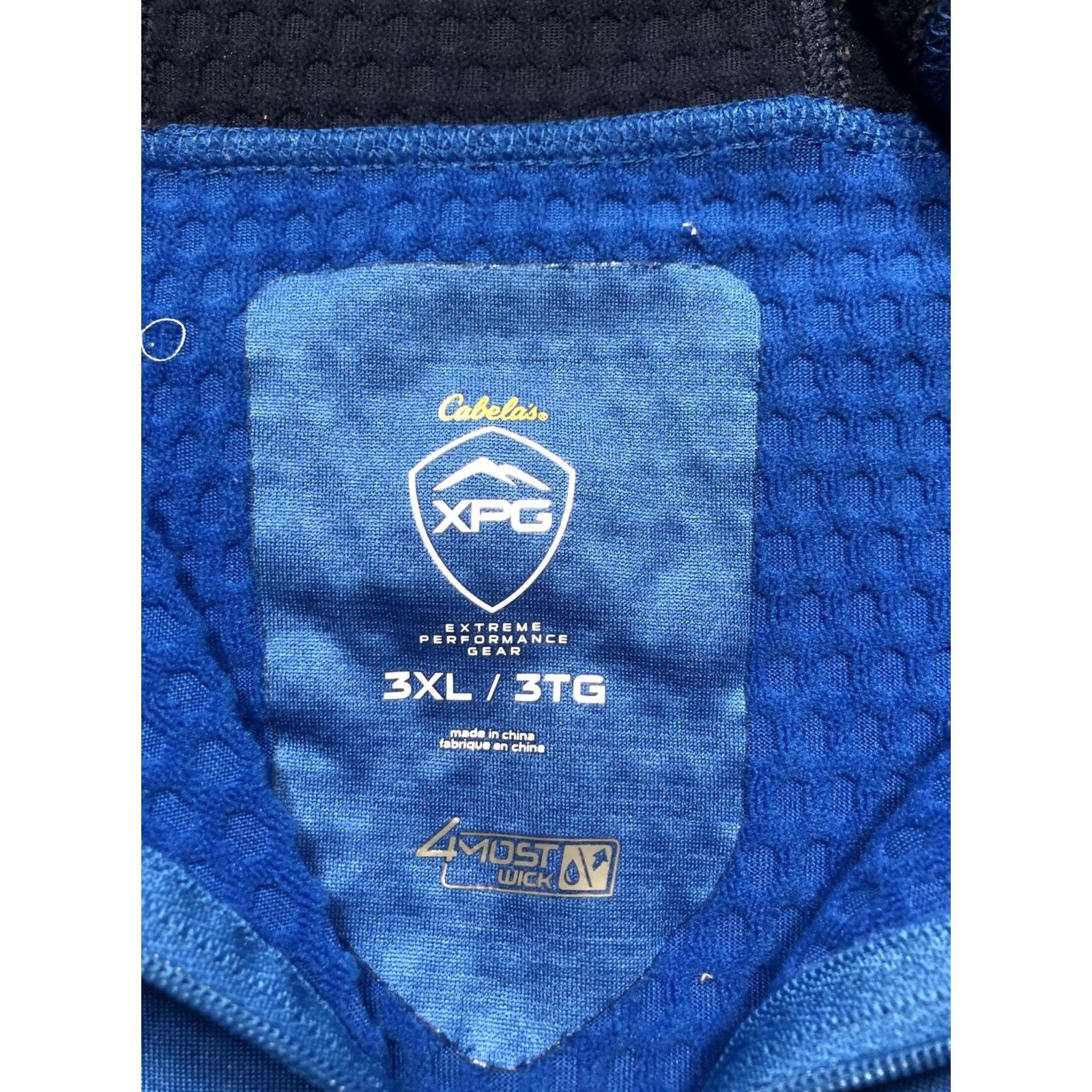 Vintage Cabela's XPG Hoodie Mens 3XL Blue 1/4 Zip Moisture Wicking Fleece Pullover Size US XXL / EU 58 / 5 - 7 Thumbnail