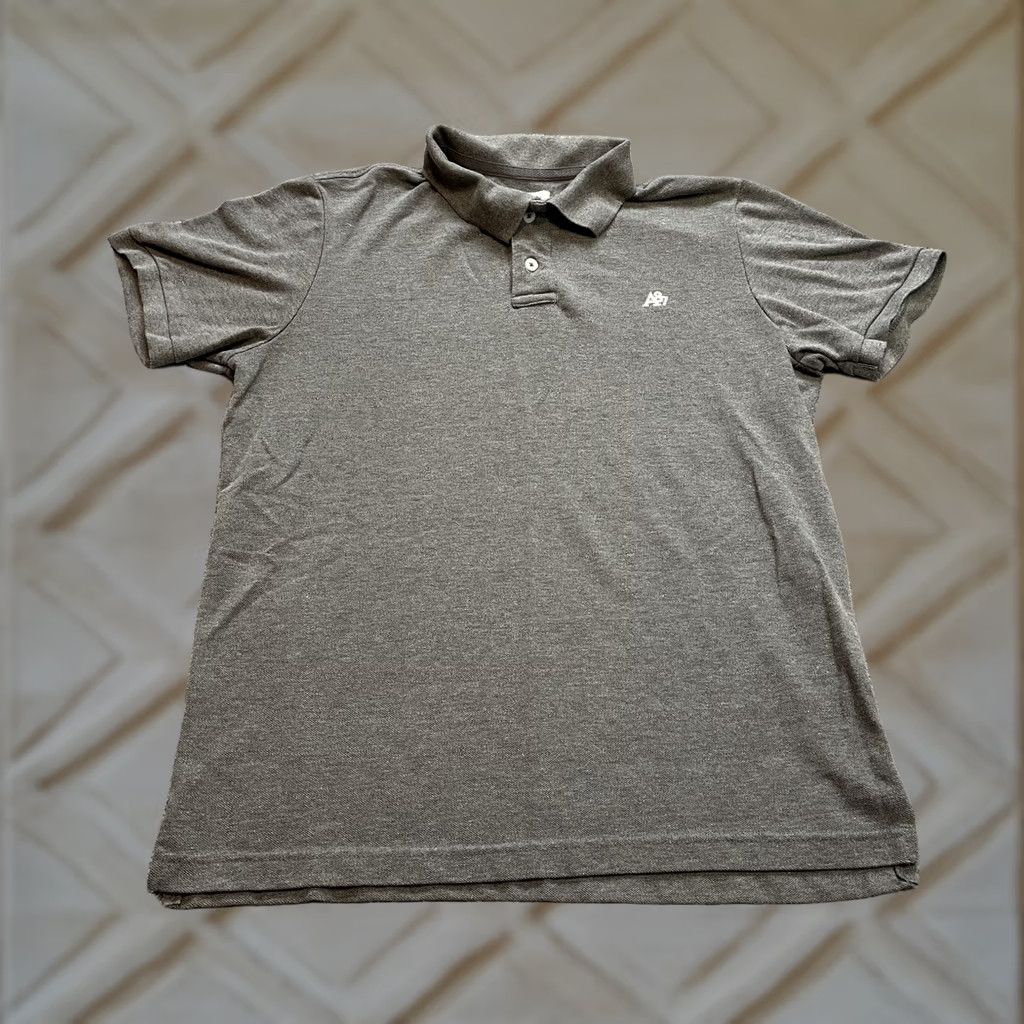 Vintage VINTAGE Aeropostale Polo Shirt Mens XL Gray Golf Rugby Preppy Chest Logo Collared Cotton Shirt Short Sleeve 27 in Blue 44 in Chest Mens Size US XL / EU 56 / 4 - 1 Thumbnail