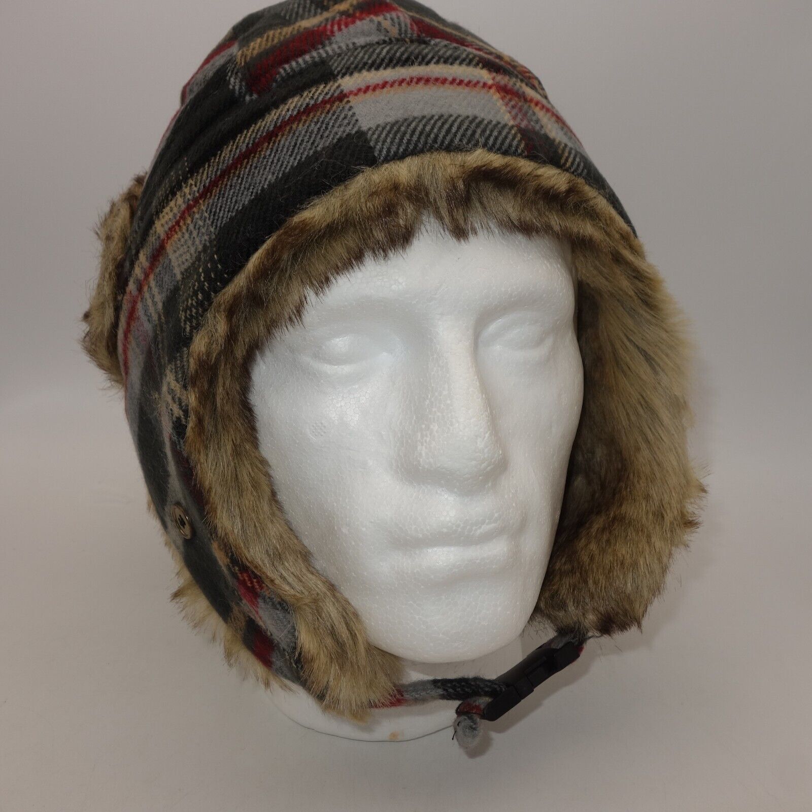 Other NEW Goodfellow & Co Men's Plaid Faux Fur Trapper Winter Hat Size ONE SIZE - 1 Thumbnail