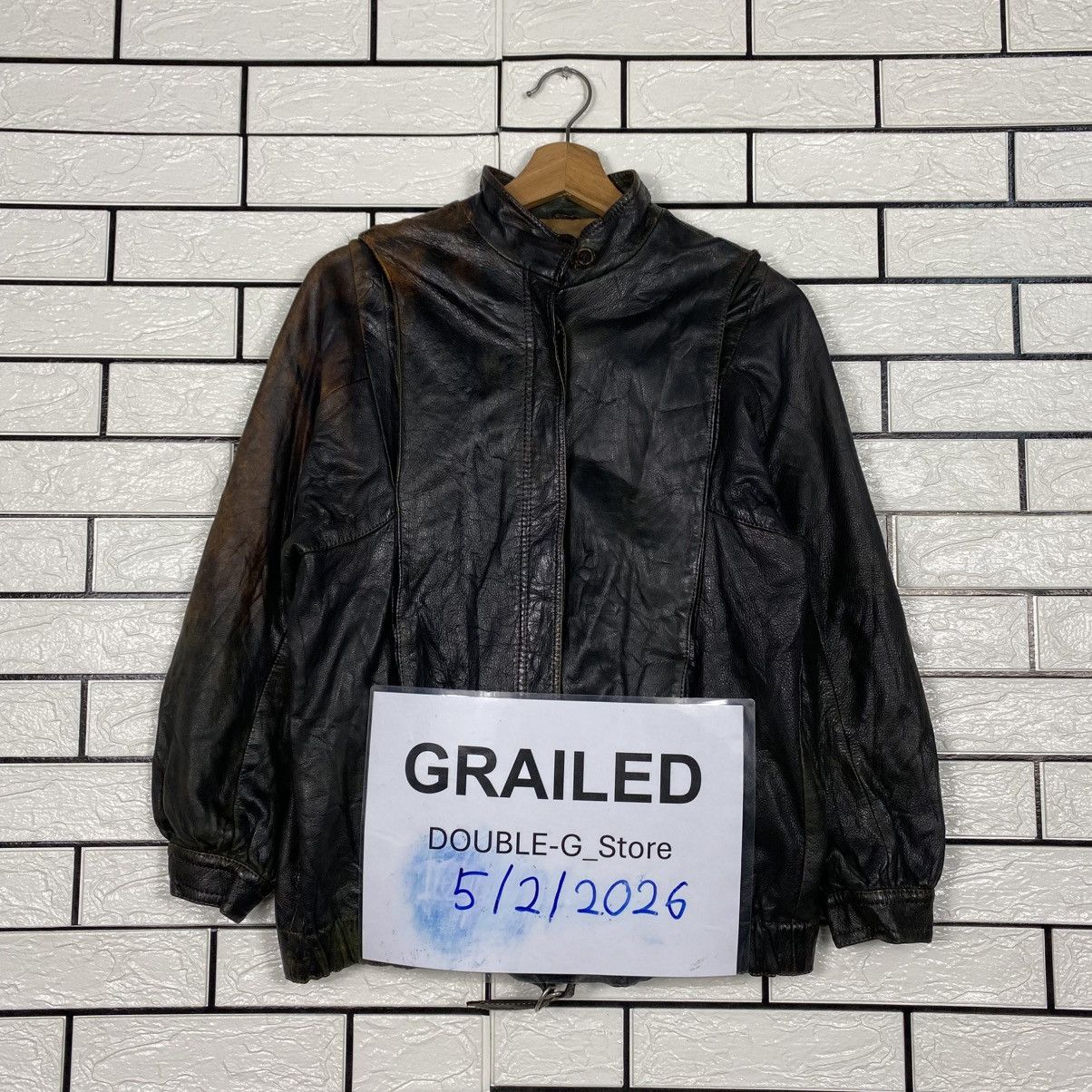 Japanese Brand 📌Vintage Leather Jacket Button Blanket Issey Miyake Size US M / EU 48-50 / 2 - 1 Thumbnail
