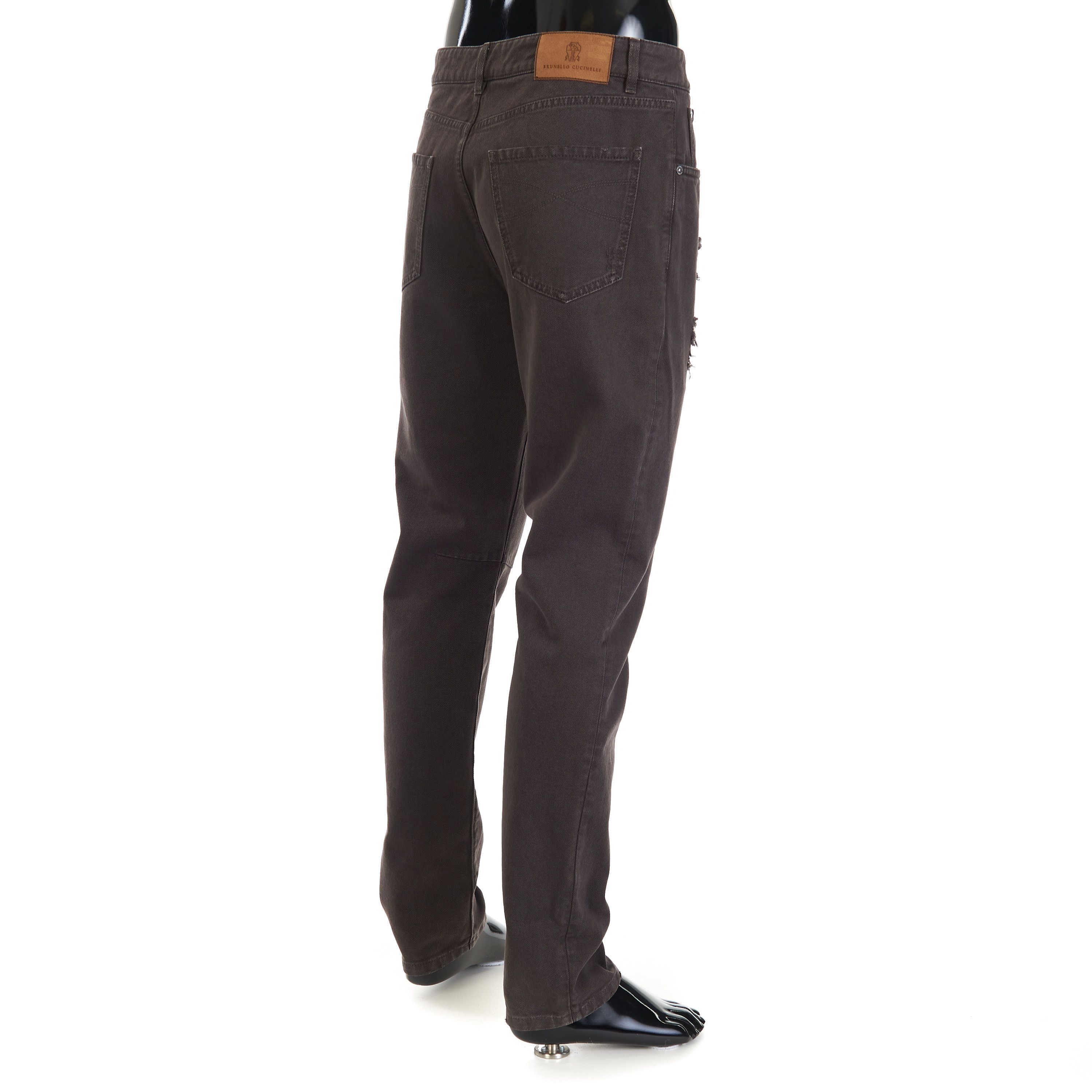 Brunello Cucinelli Distressed Five-Pocket Trousers - Garment-dyed Leisure Fit Size US 32 / EU 48 - 5 Thumbnail