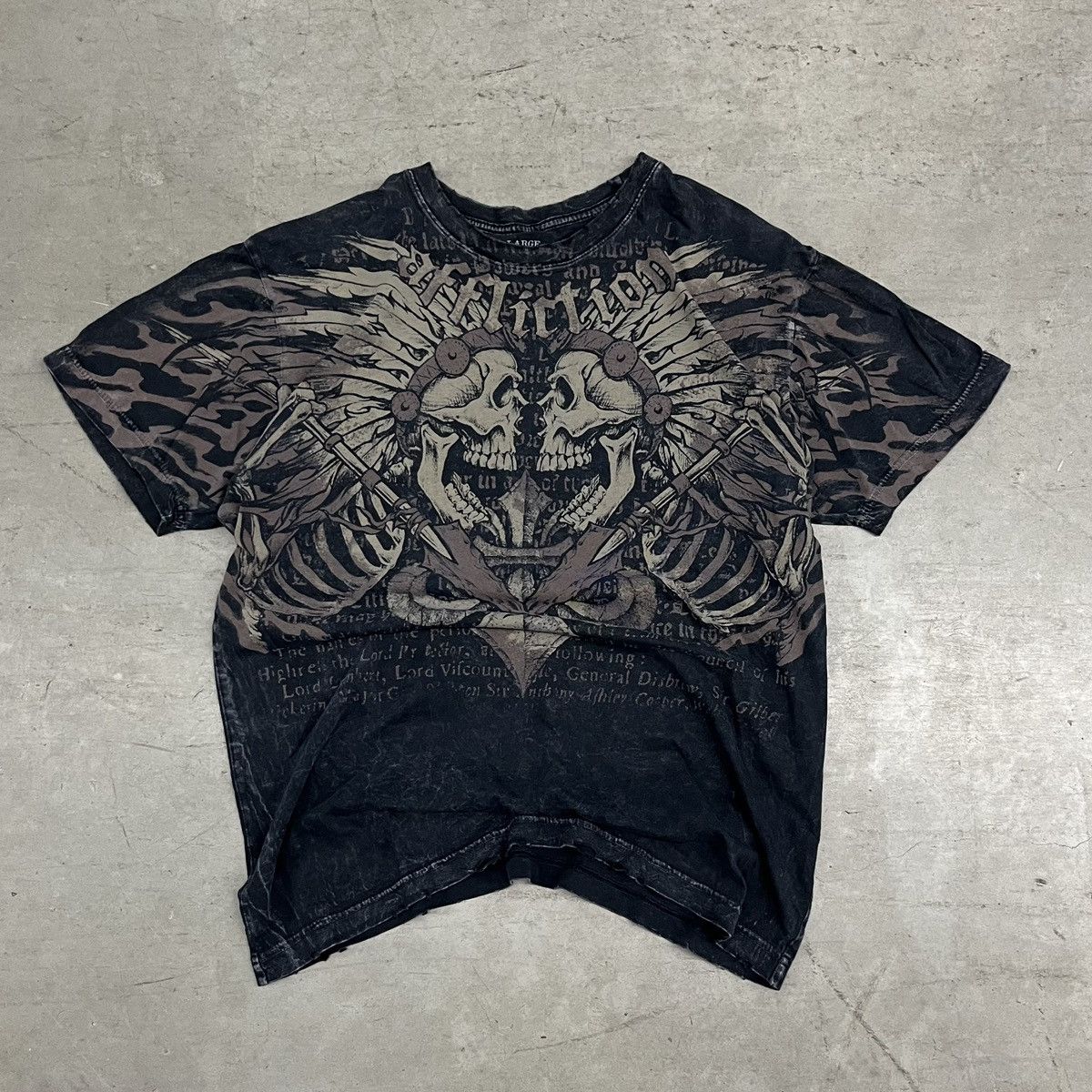 Affliction Y2K Affliction Black Skull Tee Size US L / EU 52-54 / 3 - 2 Thumbnail