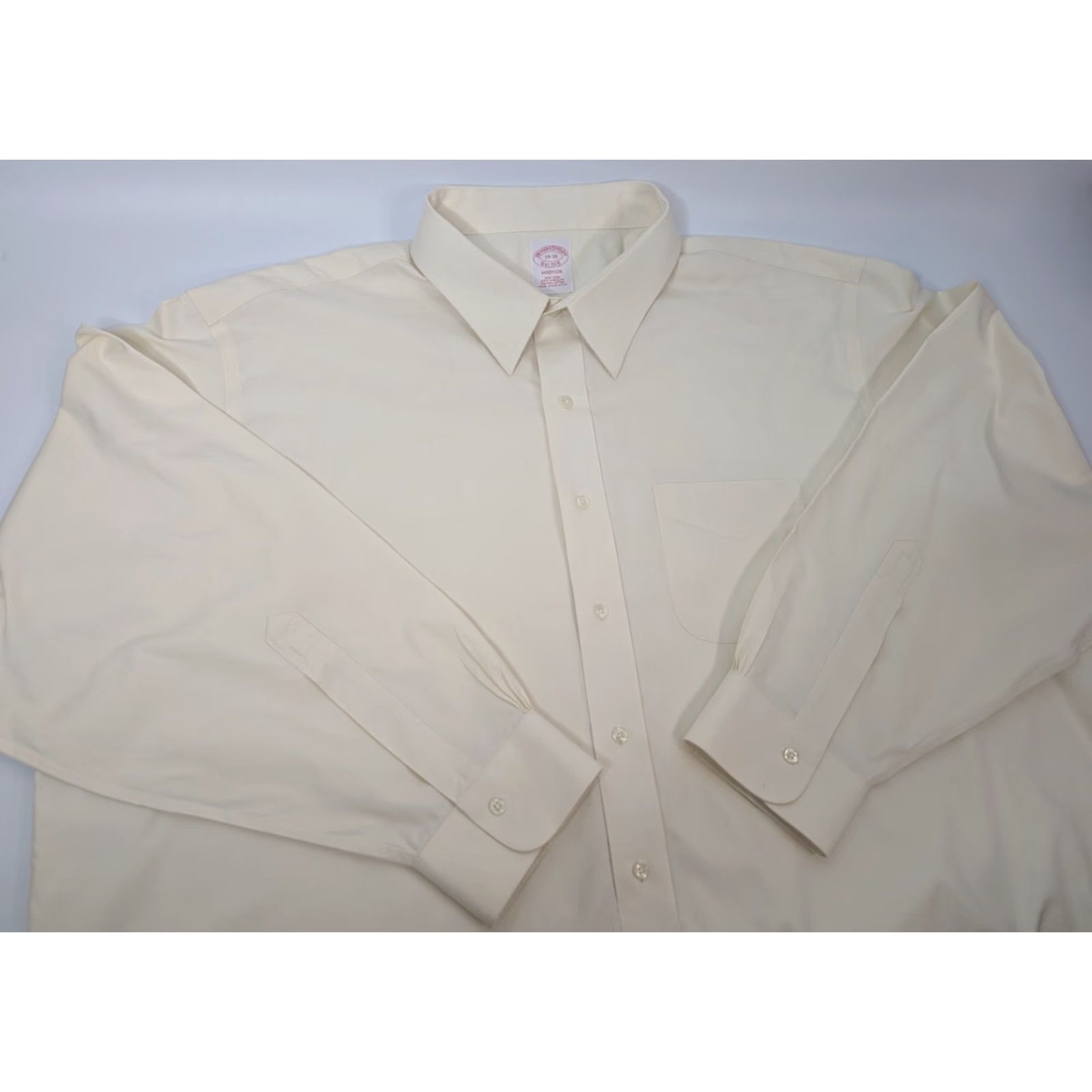 Brooks Brothers Brooks Brothers Madison Shirt Men's 19-35 Non Iron Supima Cotton Button Up L/S Shirt Size US XXL / EU 58 / 5 - 2 Thumbnail