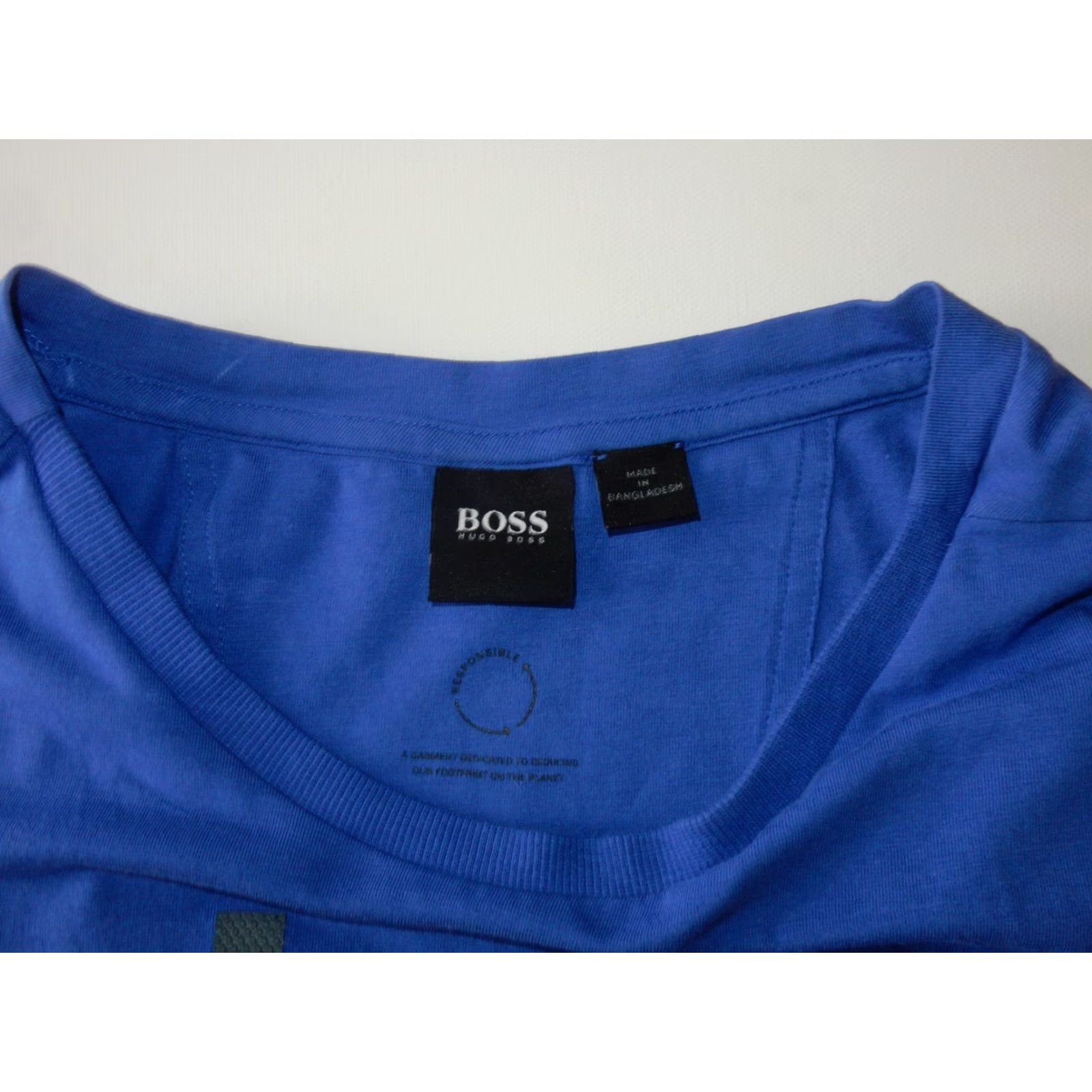 Hugo Boss HUGO BOSS Men's T Shirt 2XL Graphic Print Blue Cotton Short Sleeve Mens XXl Size US XXL / EU 58 / 5 - 3 Thumbnail