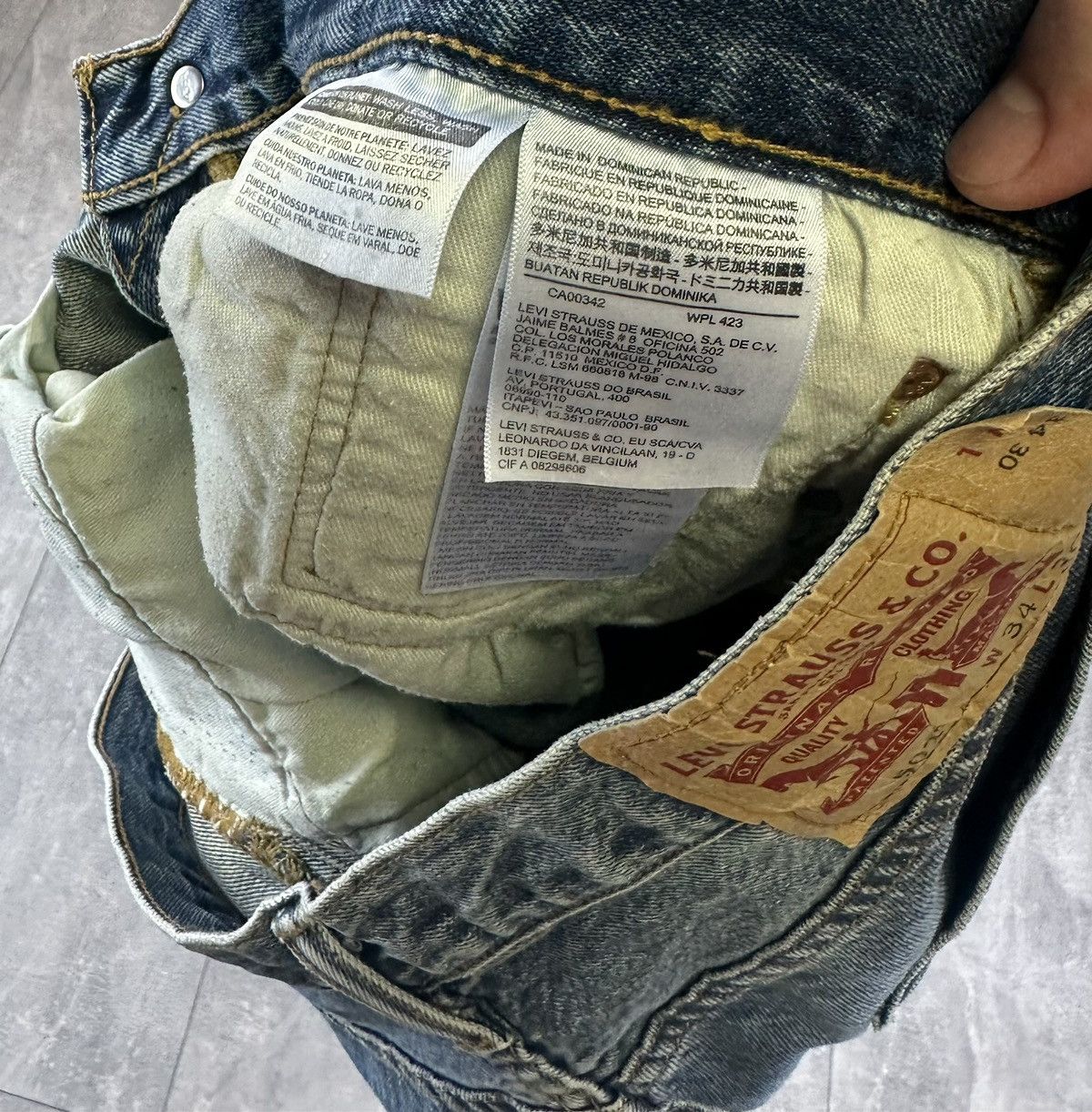 Vintage Vintage Levi’s Hand Made Fire Pants Denim Jeans Size US 34 / EU 50 - 11 Thumbnail