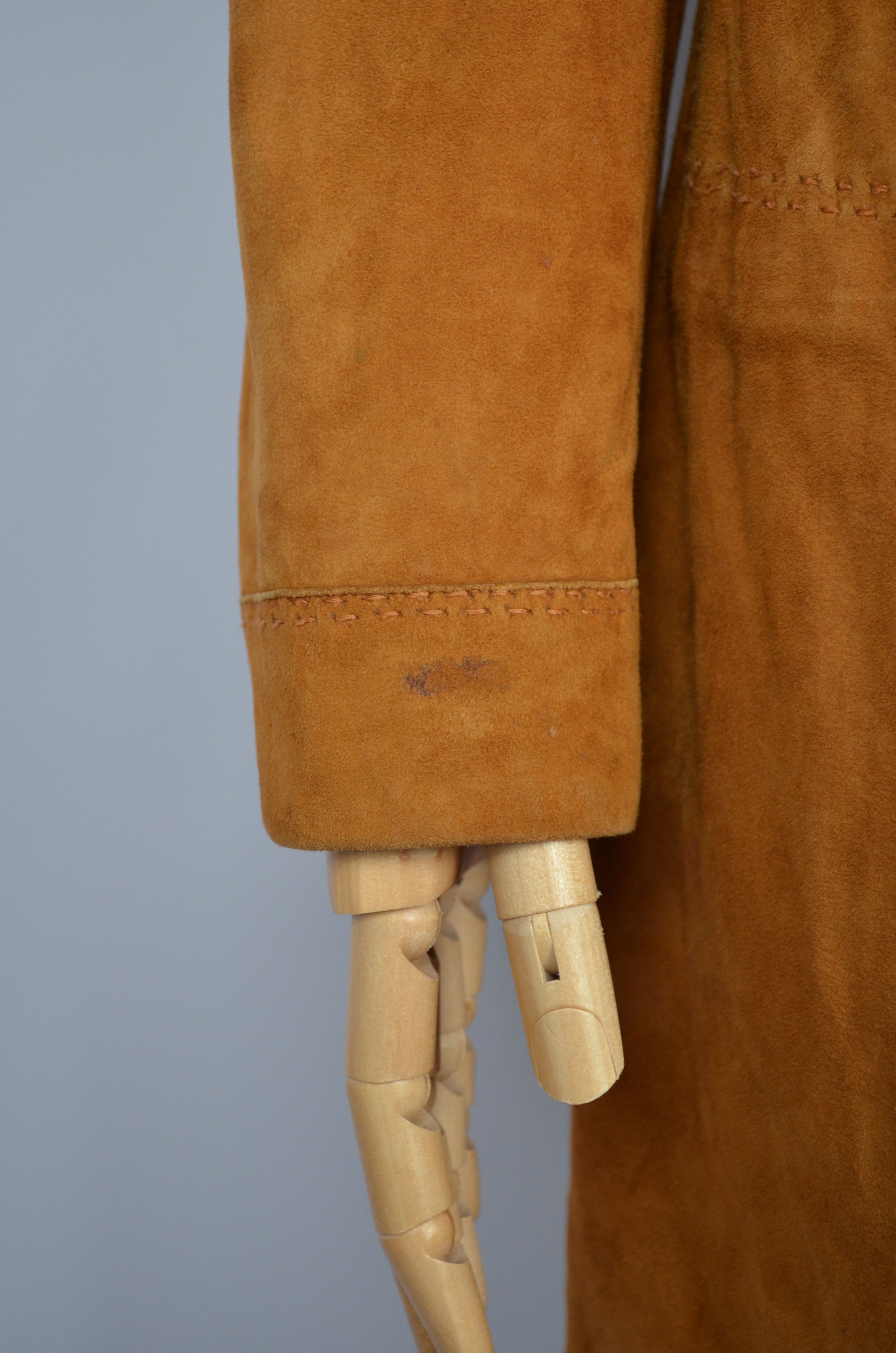 Designer Kleider Habsburg Manufaktur Lambskin Suede Brown Jacket US8 Size M / US 6-8 / IT 42-44 - 17 Thumbnail