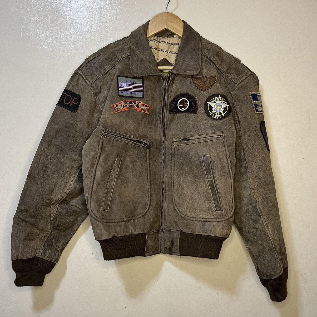 Vintage 1990's Phase 2 U.S Military Genuine Leather Flight Jacket Size US XL / EU 56 / 4 - 1 Thumbnail