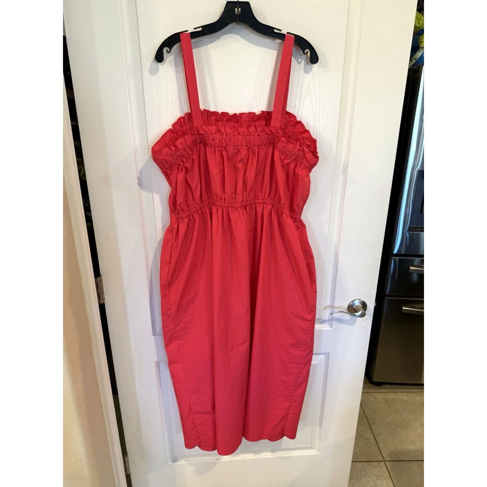 Banana Republic Banana Republic Dress Womens Pink Midi A-Line Sleeveless Cotton Poplin Elastic-Gather Plus XXL New w Tag Women’s Size XXL / US 16-18 / IT 52-54 - 6 Thumbnail