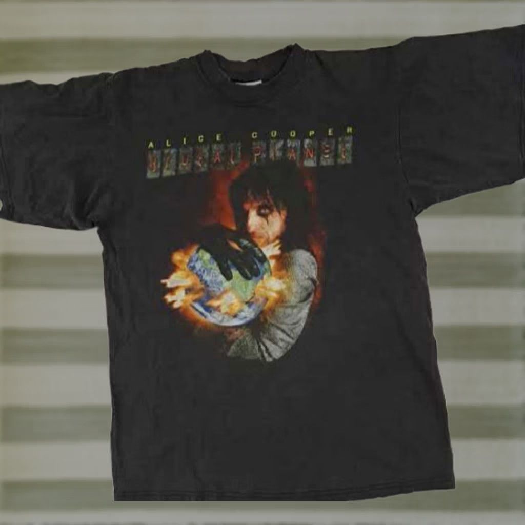 Vintage VINTAGE Alice Cooper Brutal Planet Tour T-Shirt size Medium All Sport Black Music 2001 Mens Size US M / EU 48-50 / 2 - 1 Thumbnail