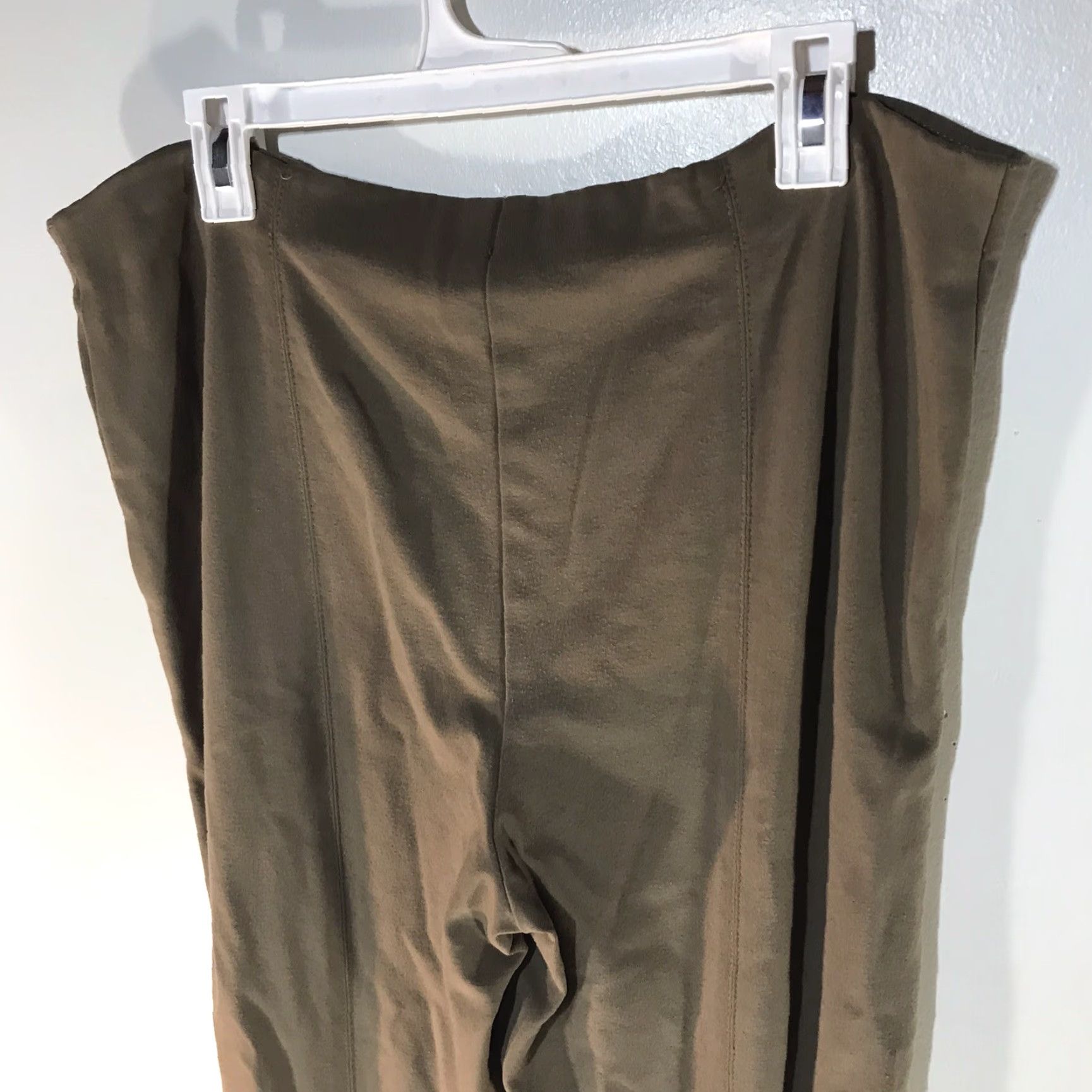 J. Jill VINTAGE J. Jill Skinny Pants Women Medium Brown Knit Trousers Casual Travel Workwear Elastic Waist Size 32" / US 10 / IT 46 - 5 Thumbnail