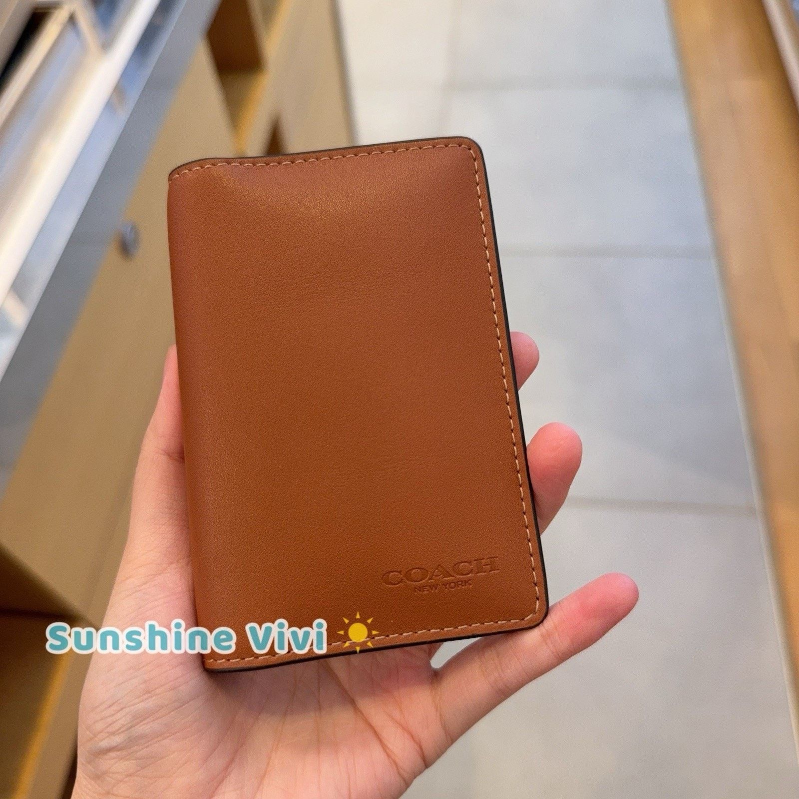 Coach NWT Coach CBJ74 Id License Credit Card Wallet Leather Tan Size ONE SIZE - 1 Thumbnail