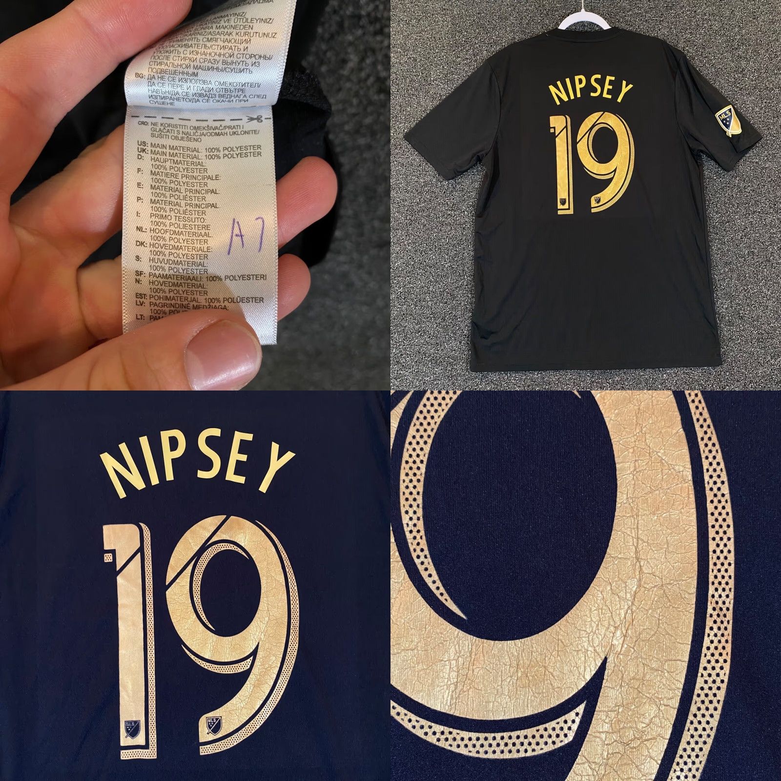 Adidas RARE Nipsey Hussle Shirt adidas Men L/XL Jersey Black 2019 MLS Soccer Logo Crew Neck T-Shirt Short Sleeve Vintage: No Size US L / EU 52-54 / 3 - 8 Thumbnail