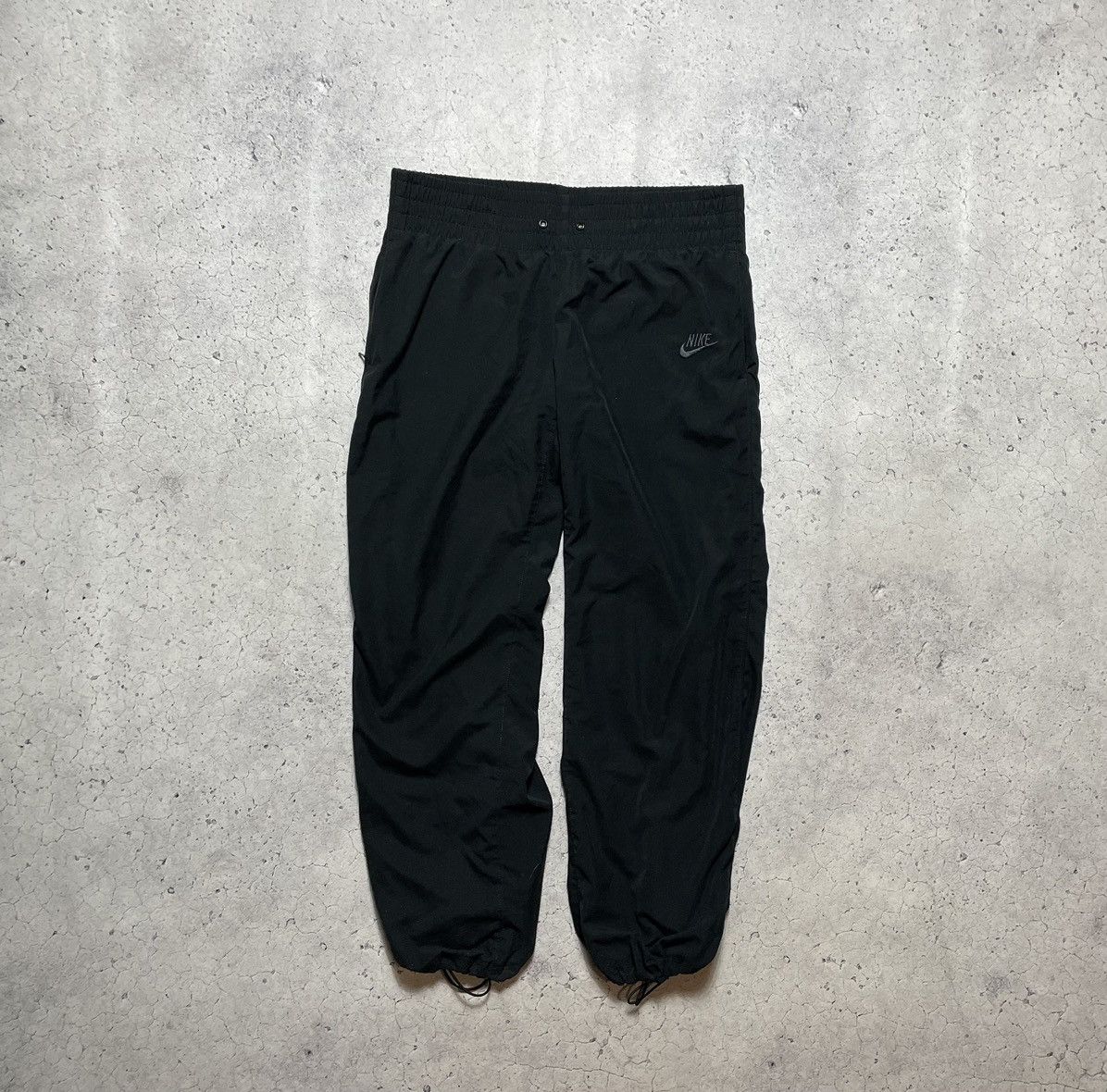 Nike Vintage Nike Track Pants Drill Y2K Swoosh Hype Black Size US 30 / EU 46 - 1 Thumbnail