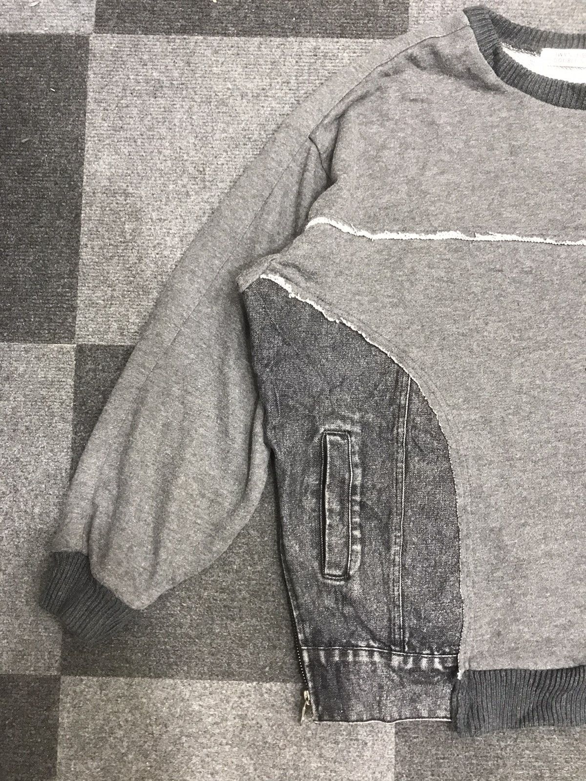 Japanese Brand 💥AVANT GARDE💥DOUBLE NAME HYBRID SWEATSHIRT X TRUCKER F218 Size US L / EU 52-54 / 3 - 4 Thumbnail