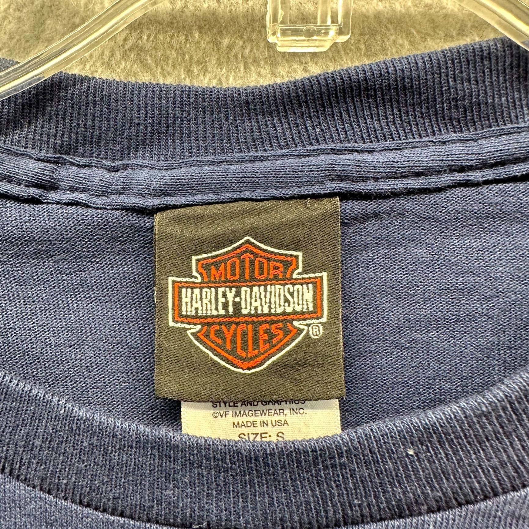 Harley Davidson Harley-Davidson Shirt Adult Small Blue Cotton Logo Tee Mens Size US S / EU 44-46 / 1 - 5 Thumbnail
