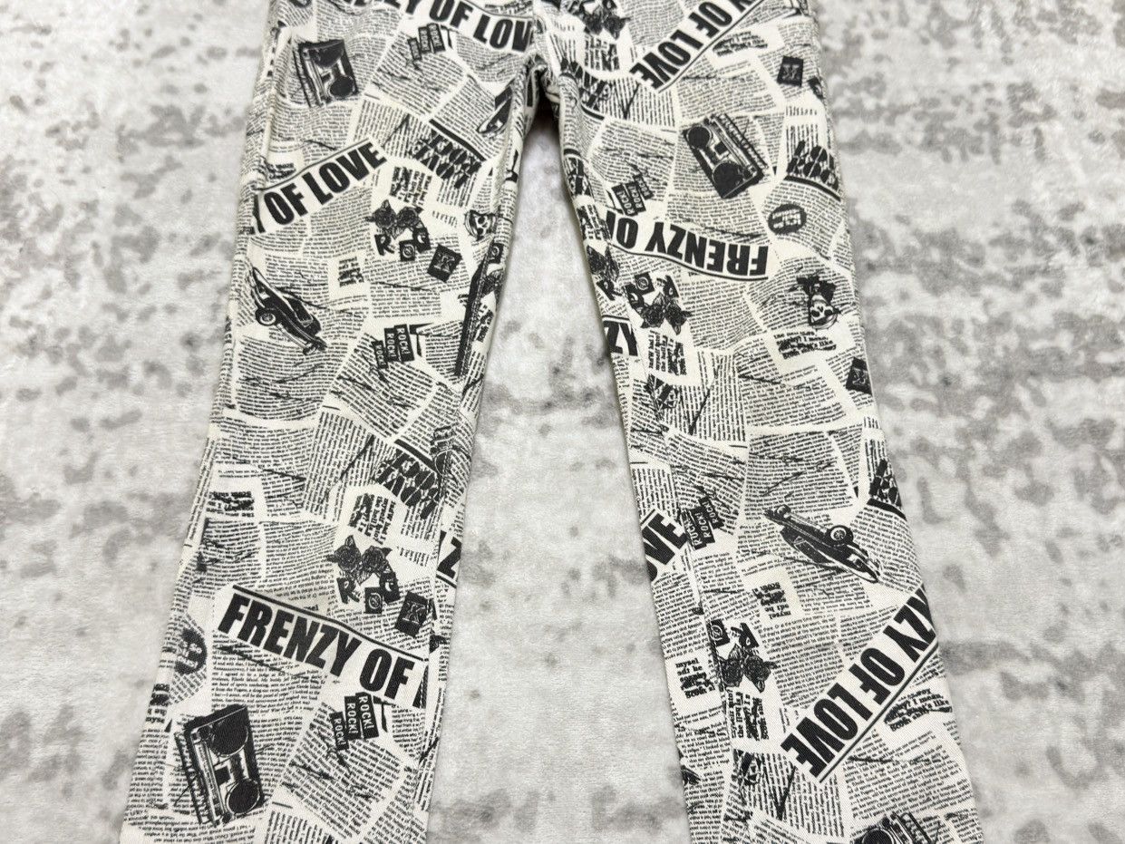 Japanese Brand Vintage INDIO Archive Newspaper Print Low Rise Slim Fit Size US 28 / EU 44 - 6 Thumbnail