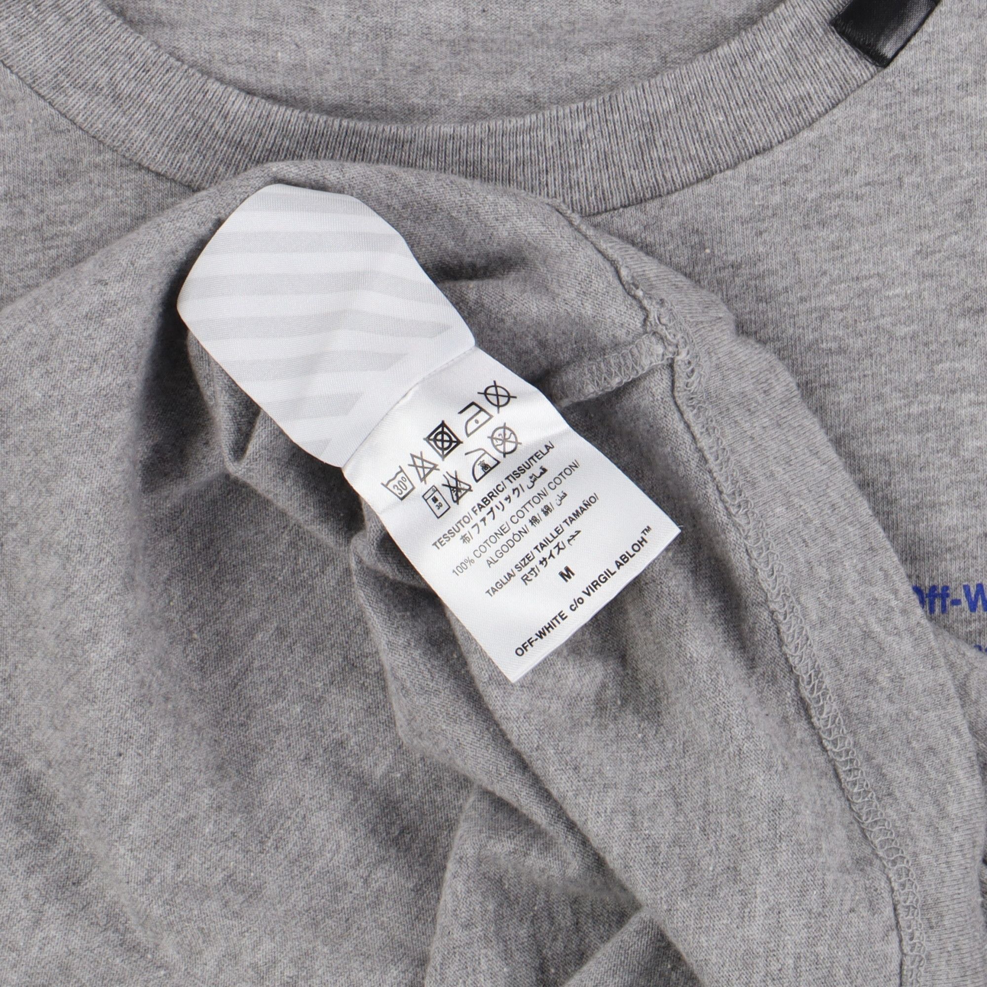 Off-White Grey Acrylic Arrows Logo Oversized T-Shirt Size US M / EU 48-50 / 2 - 9 Thumbnail