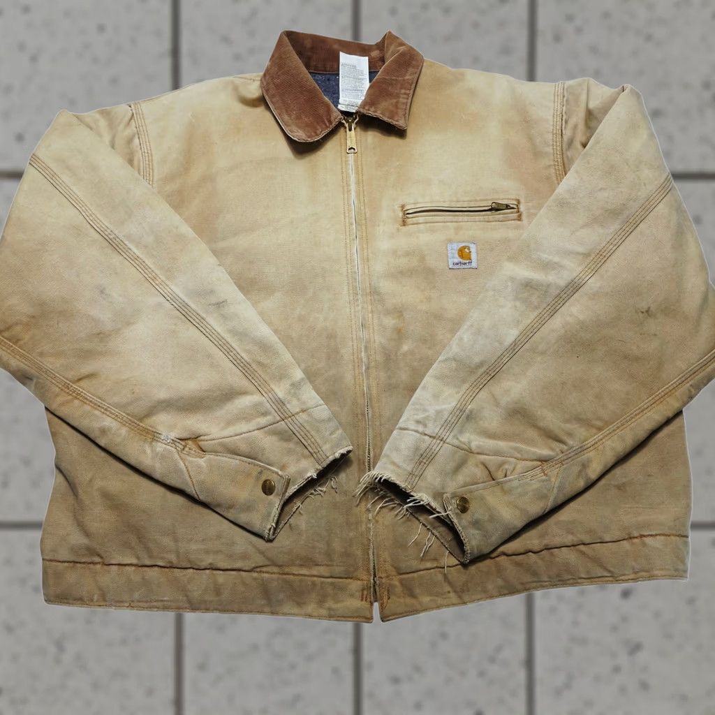 Carhartt VINTAGE Carhartt Jacket Detroit J01 BRN Lined Size 50 90's Distressed Brown Size US M / EU 48-50 / 2 - 1 Thumbnail