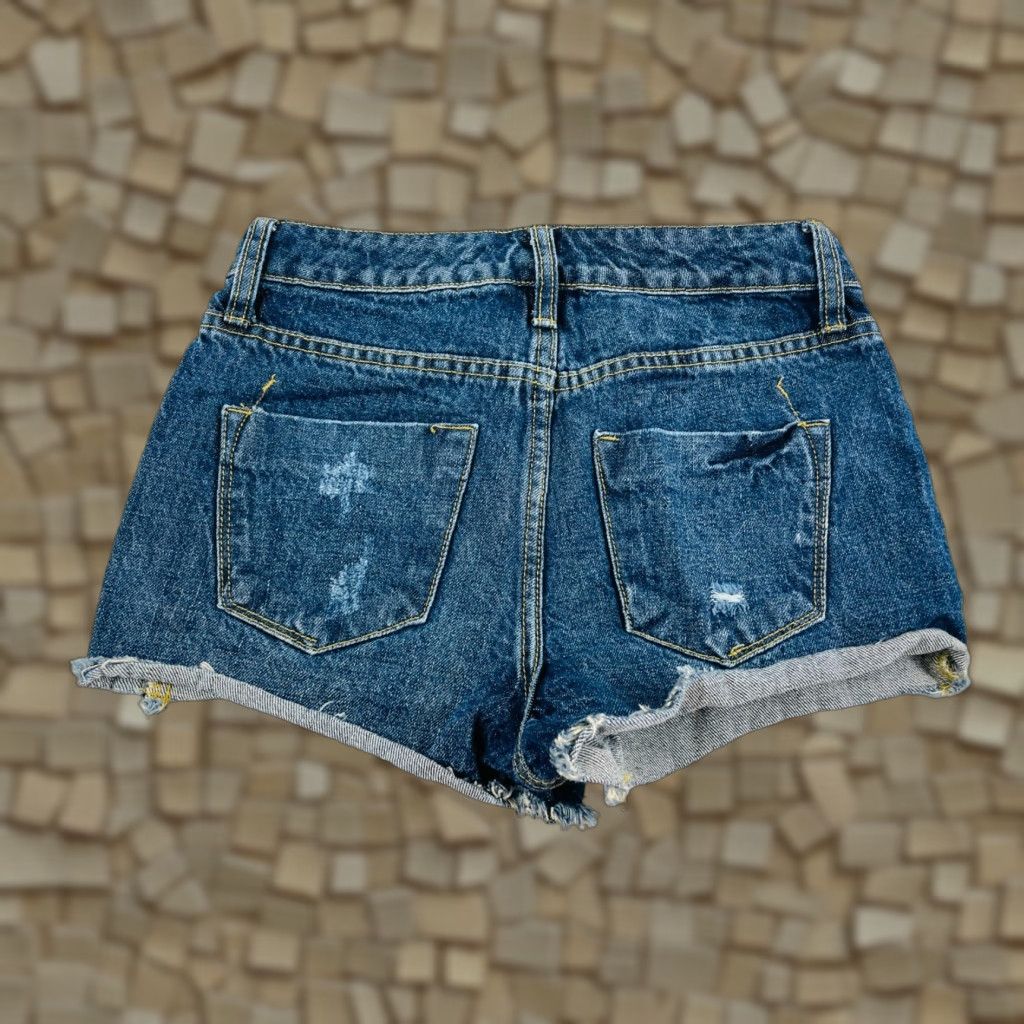Mossimo Mossimo Shorts Women's 00/24 Blue Denim Distressed High Rise Cut-Off Short Size 26" / US 2 / IT 38 - 1 Thumbnail