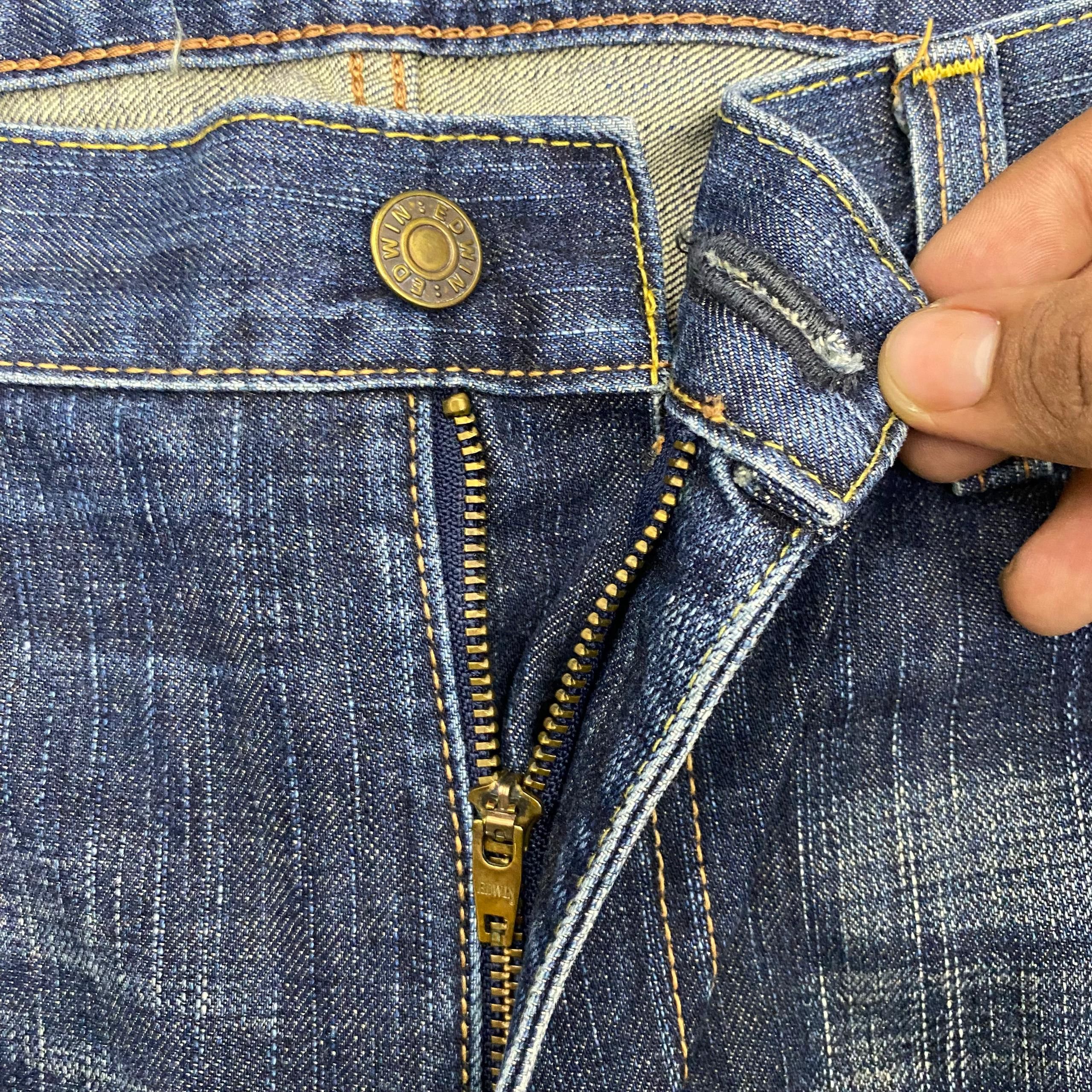 Edwin 💥Best Offer💥Vintage Edwin 503 Distressed Denim Size US 37 - 11 Thumbnail